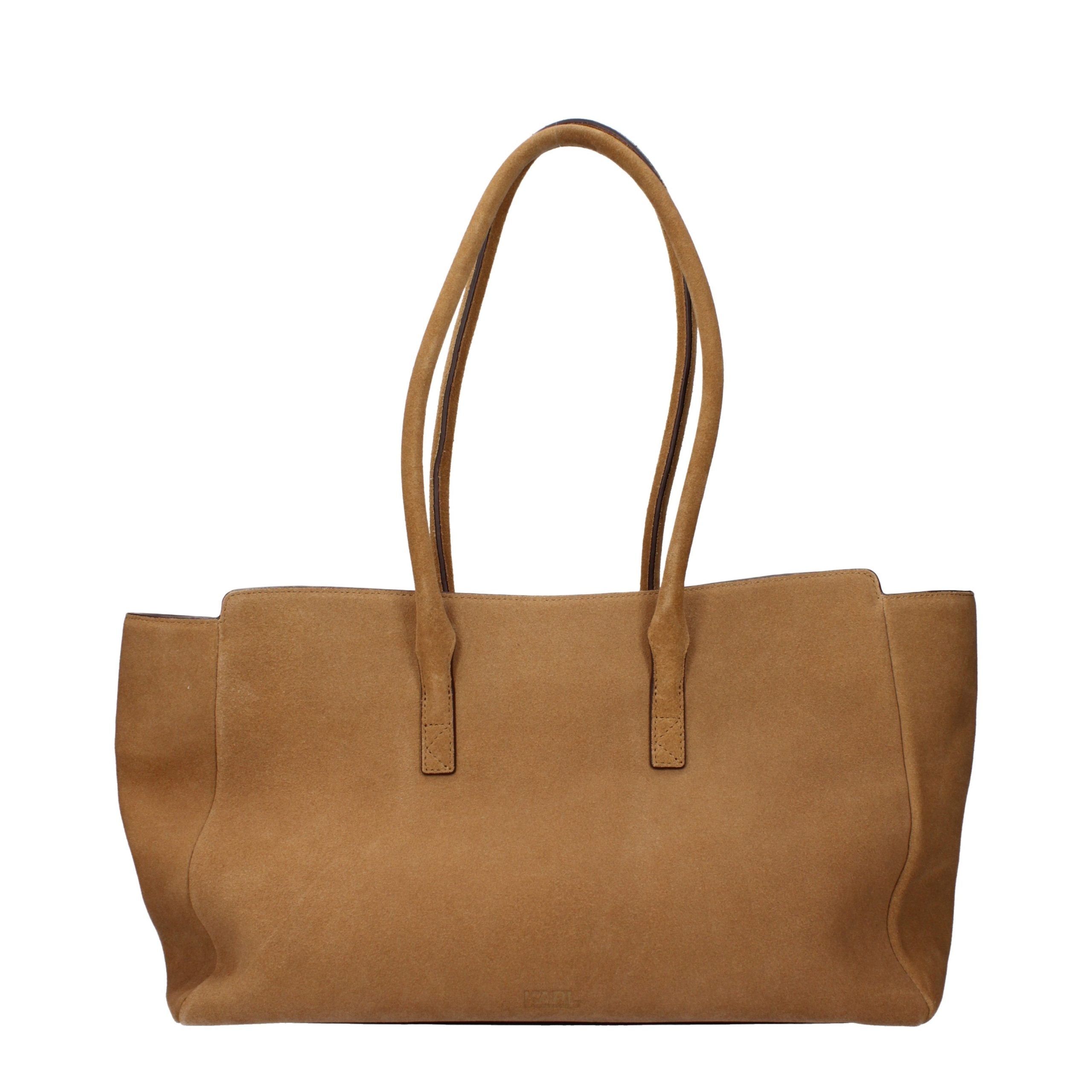 Karl Lagerfeld Brown Leather Shoulder Bag