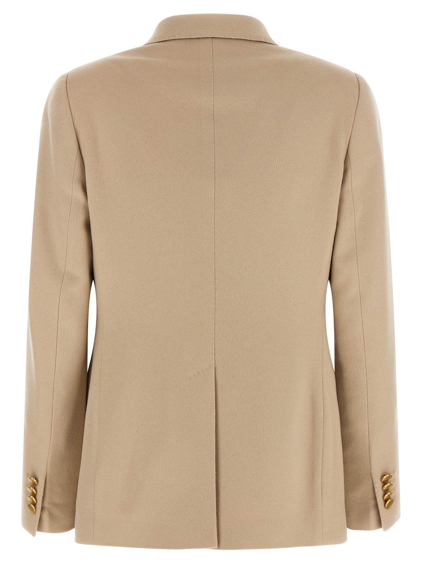 Elevate your wardrobe with the Tagliatore Beige Cashmere Blazer, a testament to Italian craftsmanship that embodies sophistication and timeless elegance.