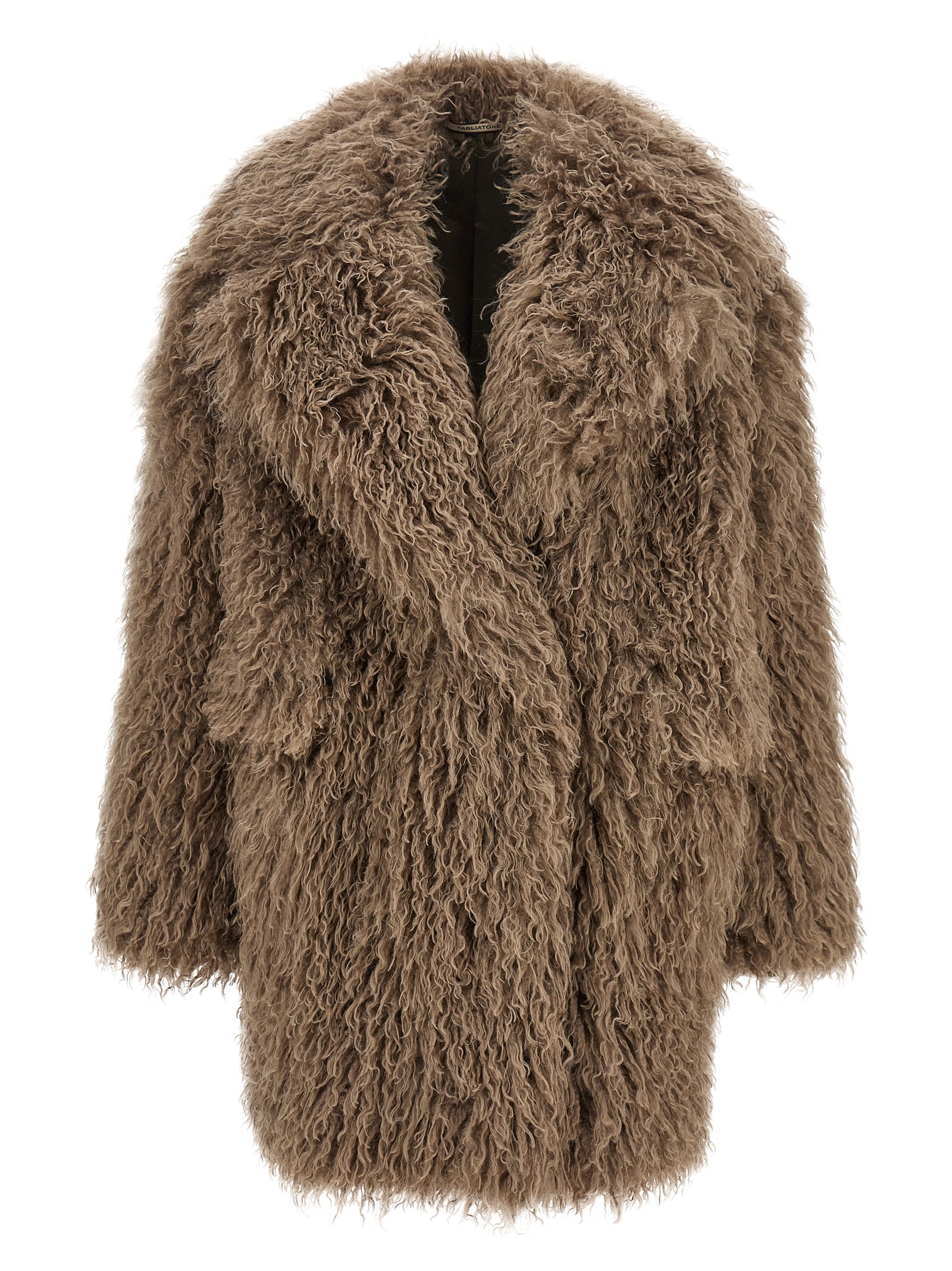 Elevate your wardrobe with the Tagliatore Astrid coat, a masterpiece of Italian craftsmanship in luxurious polyester, designed for those who embrace sophistication and style.