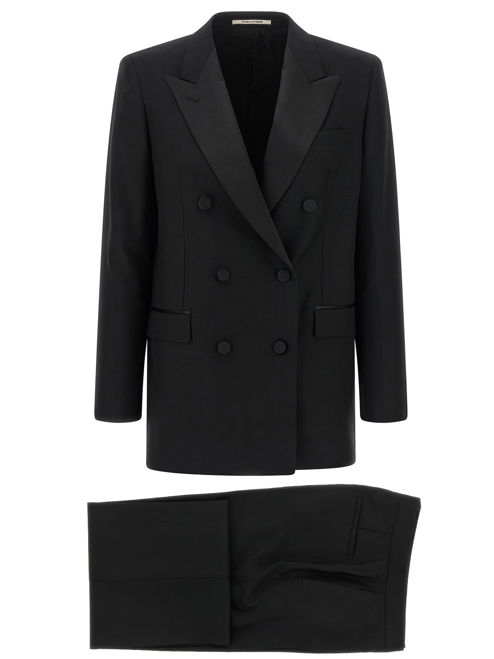 Elevate your wardrobe with the Tagliatore Black Virgin Wool Blazer, a masterpiece of Italian craftsmanship that redefines sophistication and modern elegance.