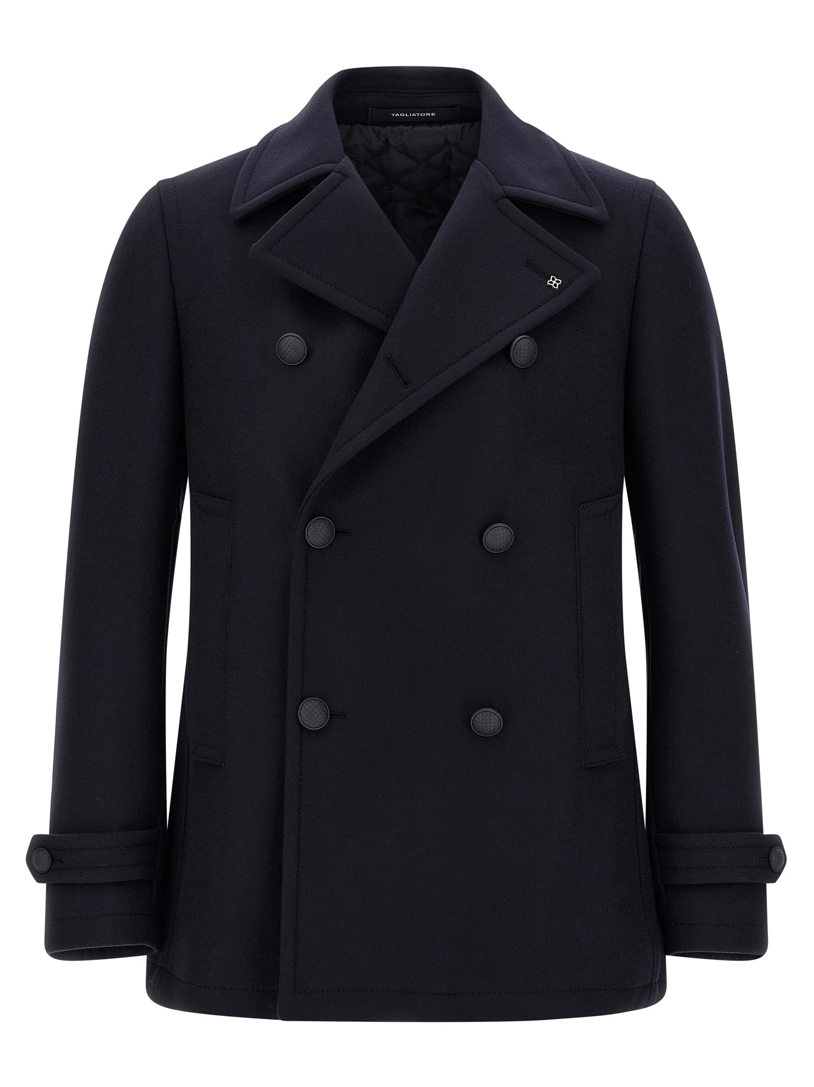 Elevate your winter wardrobe with the Tagliatore Monaco coat, a luxurious 100% wool masterpiece that embodies timeless elegance and sophistication.