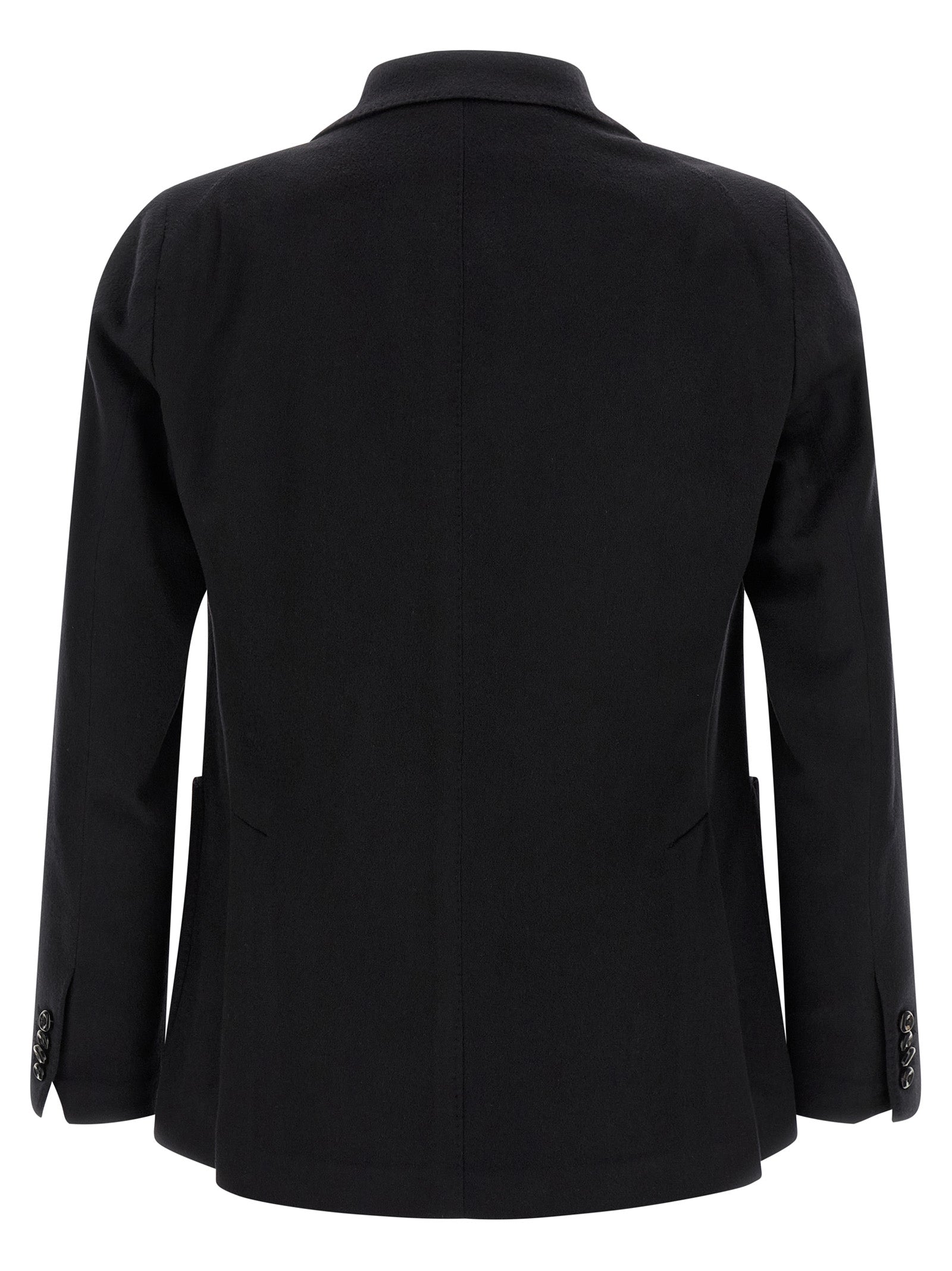Discover the TAGLIATORE Black Cashmere Blazer, a masterful blend of luxurious cashmere and timeless design, perfect for redefining sophistication in any wardrobe.