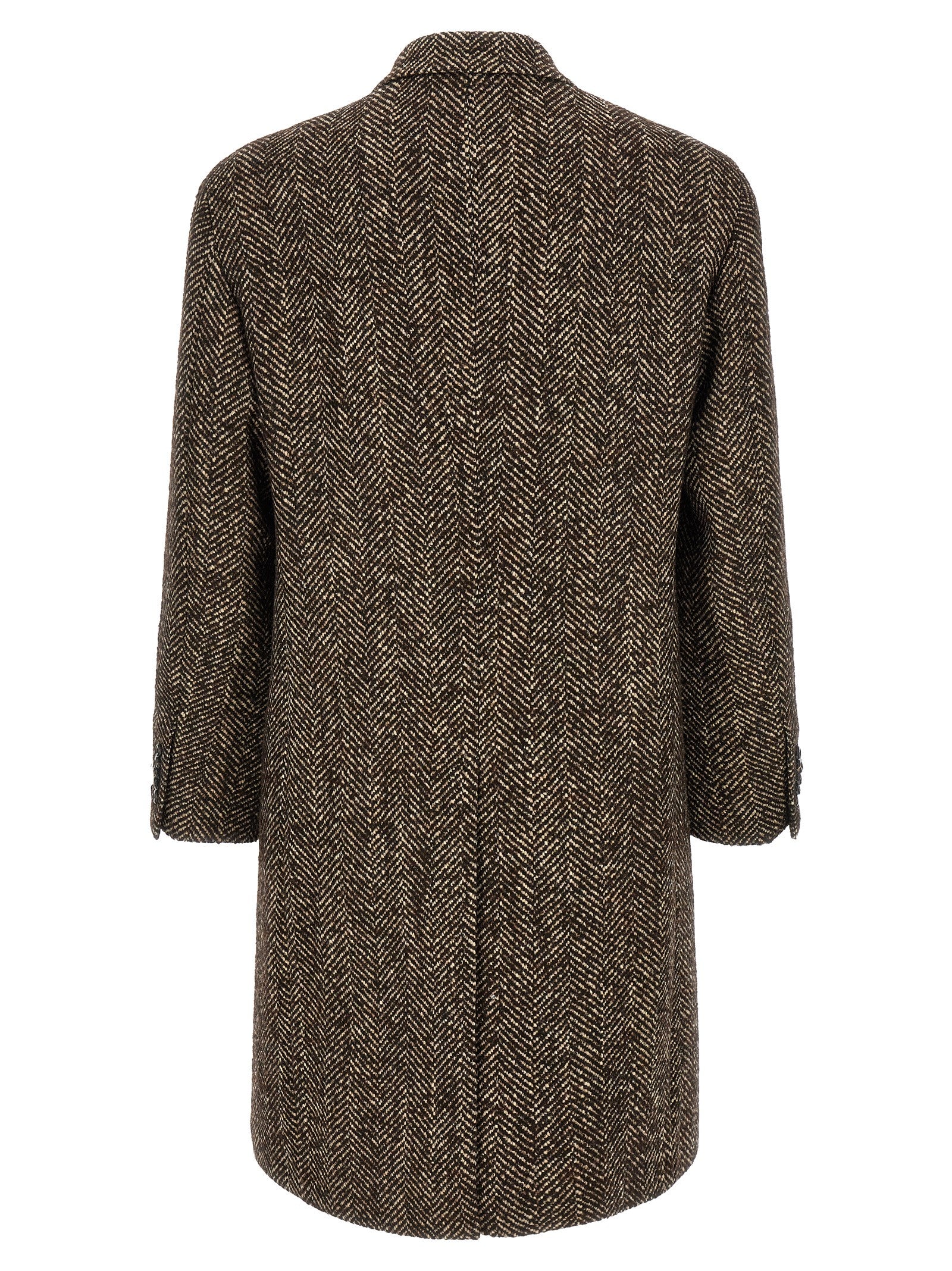 Tagliatore Brown Wool Coat - Timeless Elegance Redefined