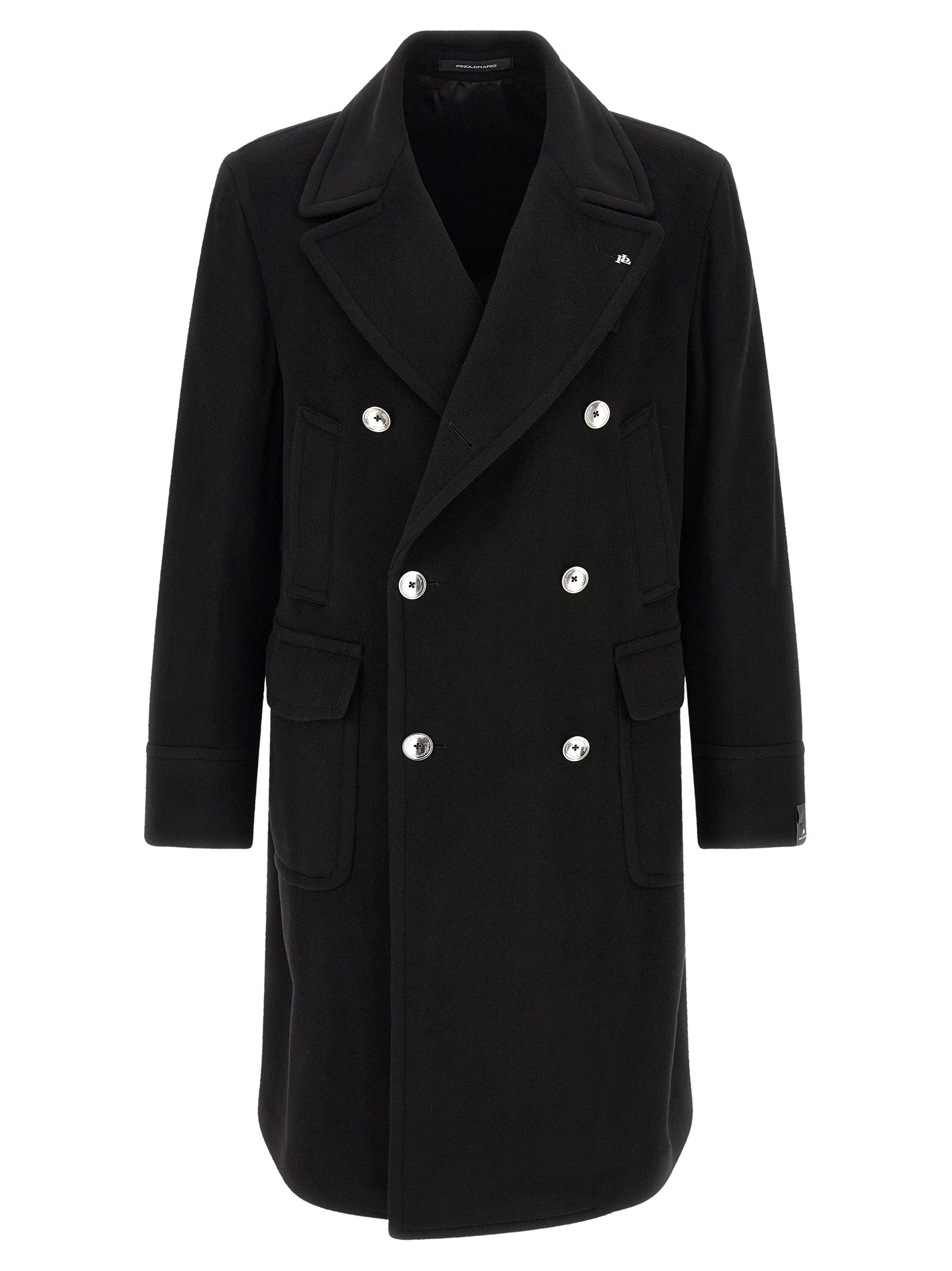 Tagliatore Black Cashmere Coat - Timeless Luxury Outerwear
