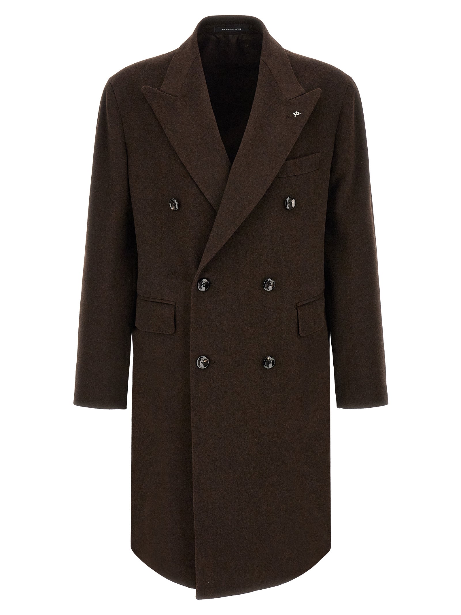 Tagliatore Brown Virgin Wool Coat - Timeless Italian Elegance