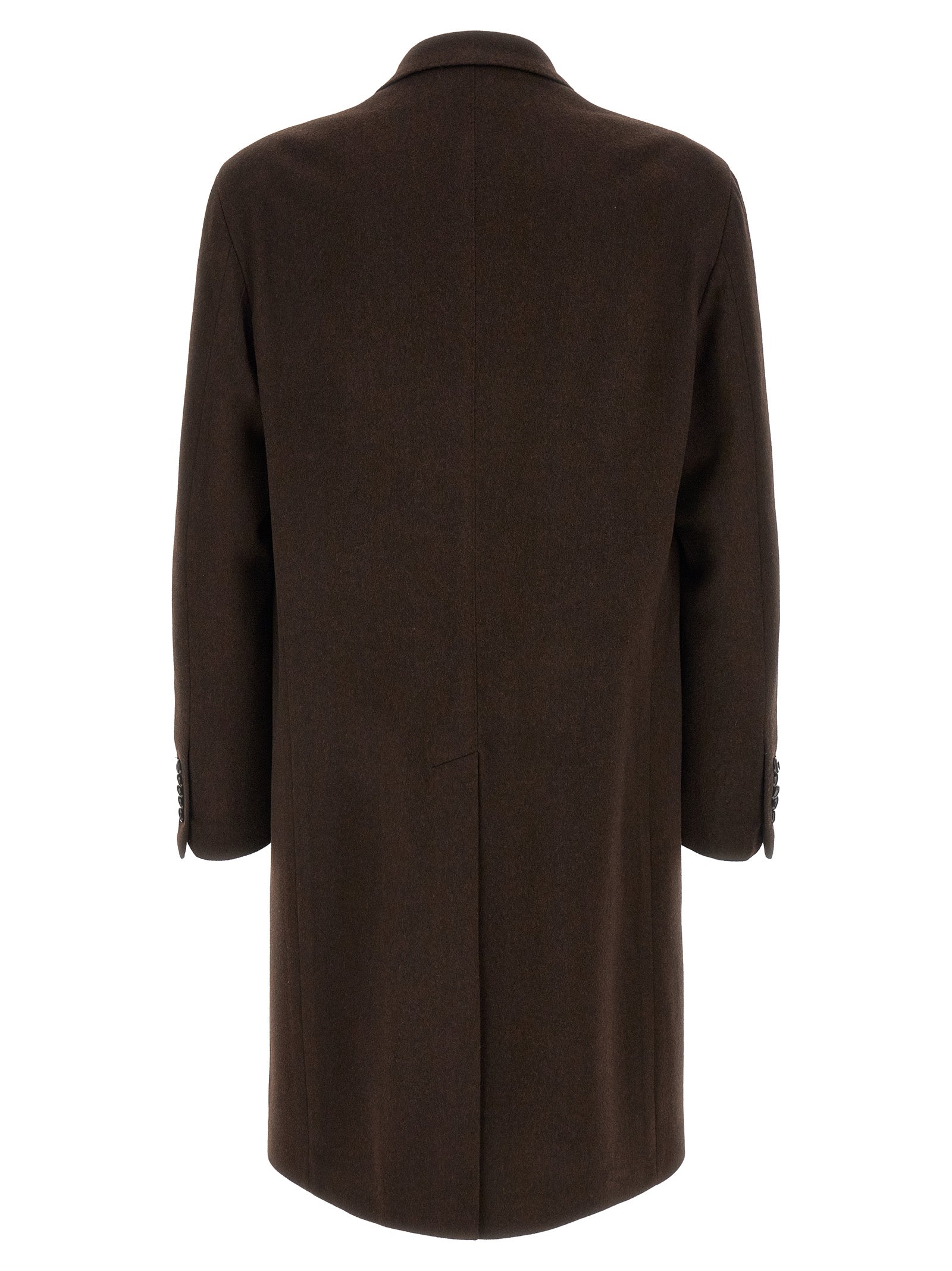 Tagliatore Brown Virgin Wool Coat - Timeless Italian Elegance