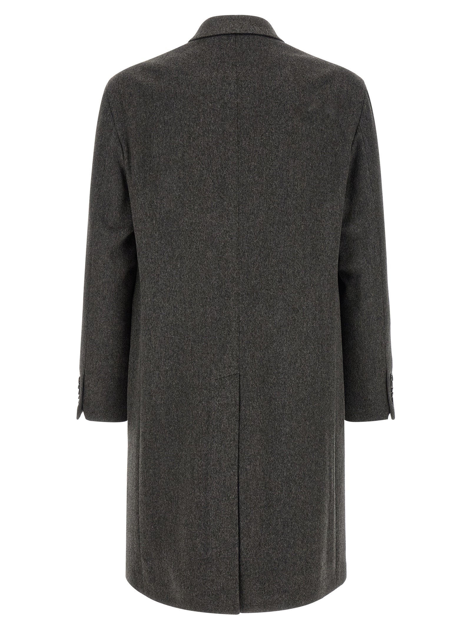 Tagliatore Gray Virgin Wool Coat - Timeless Italian Elegance