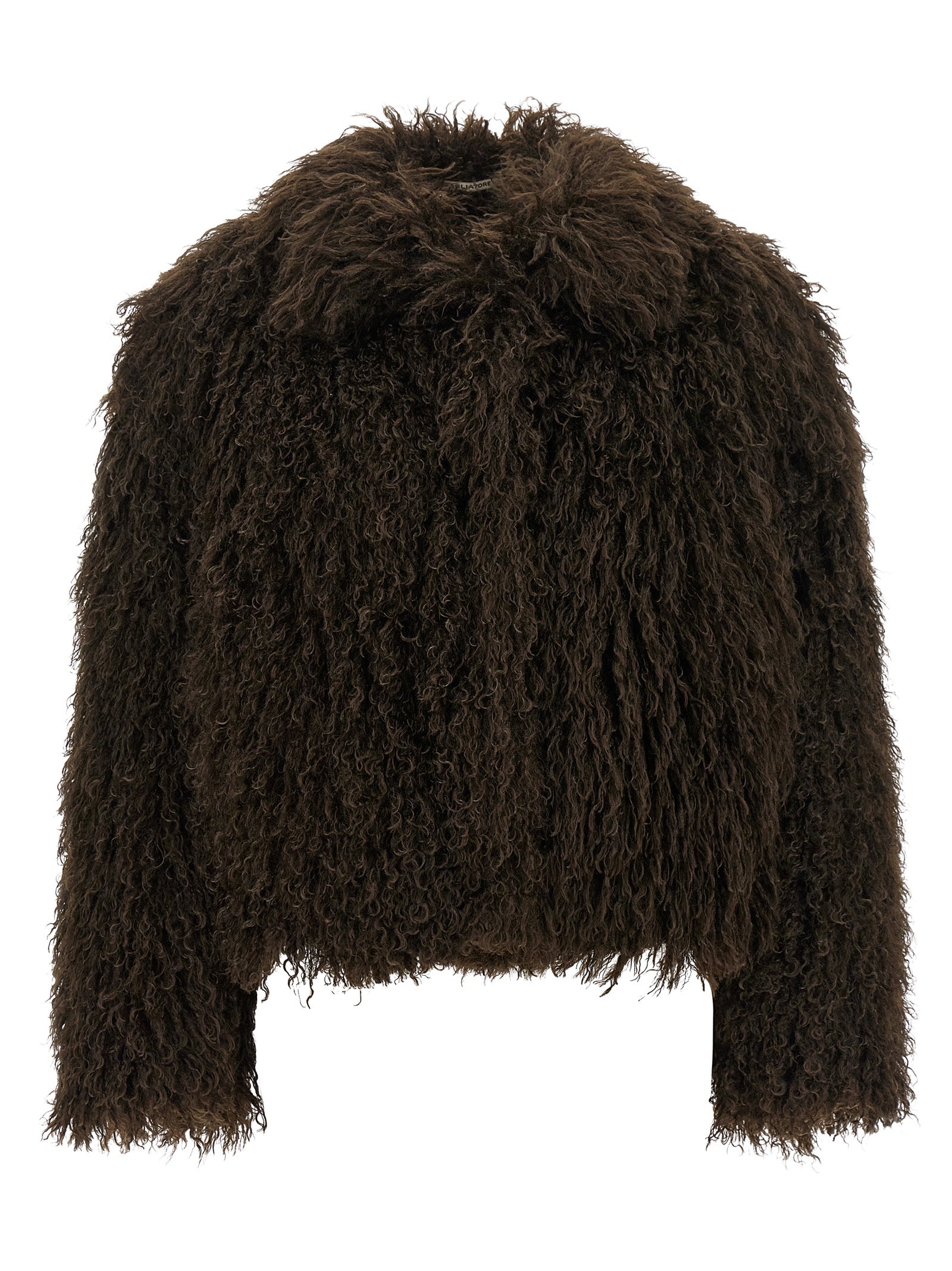 Tagliatore Eco-Fur Jacket - Luxurious Brown Statement Outerwear