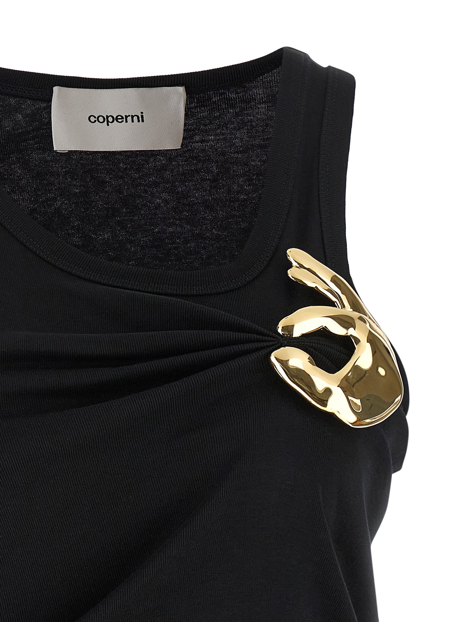 Coperni Black Cotton Tank Top - Luxurious Sleeveless Elegance