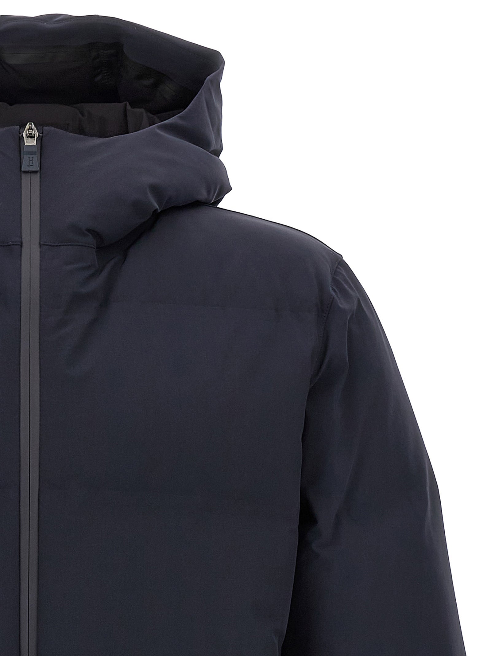 Herno Blue Polyamide Full-Length Jacket