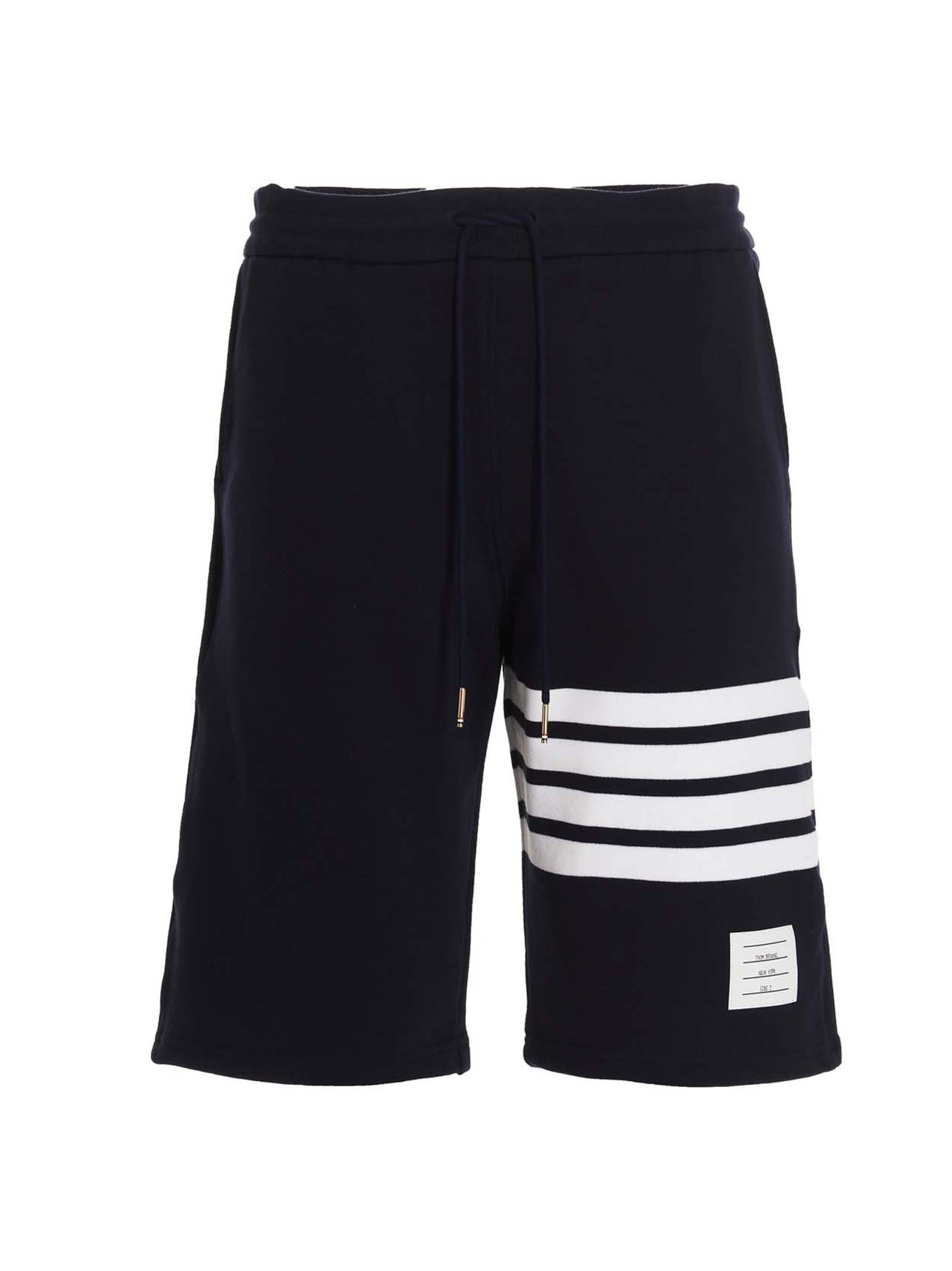 Thom Browne Blue Cotton Bermuda Shorts