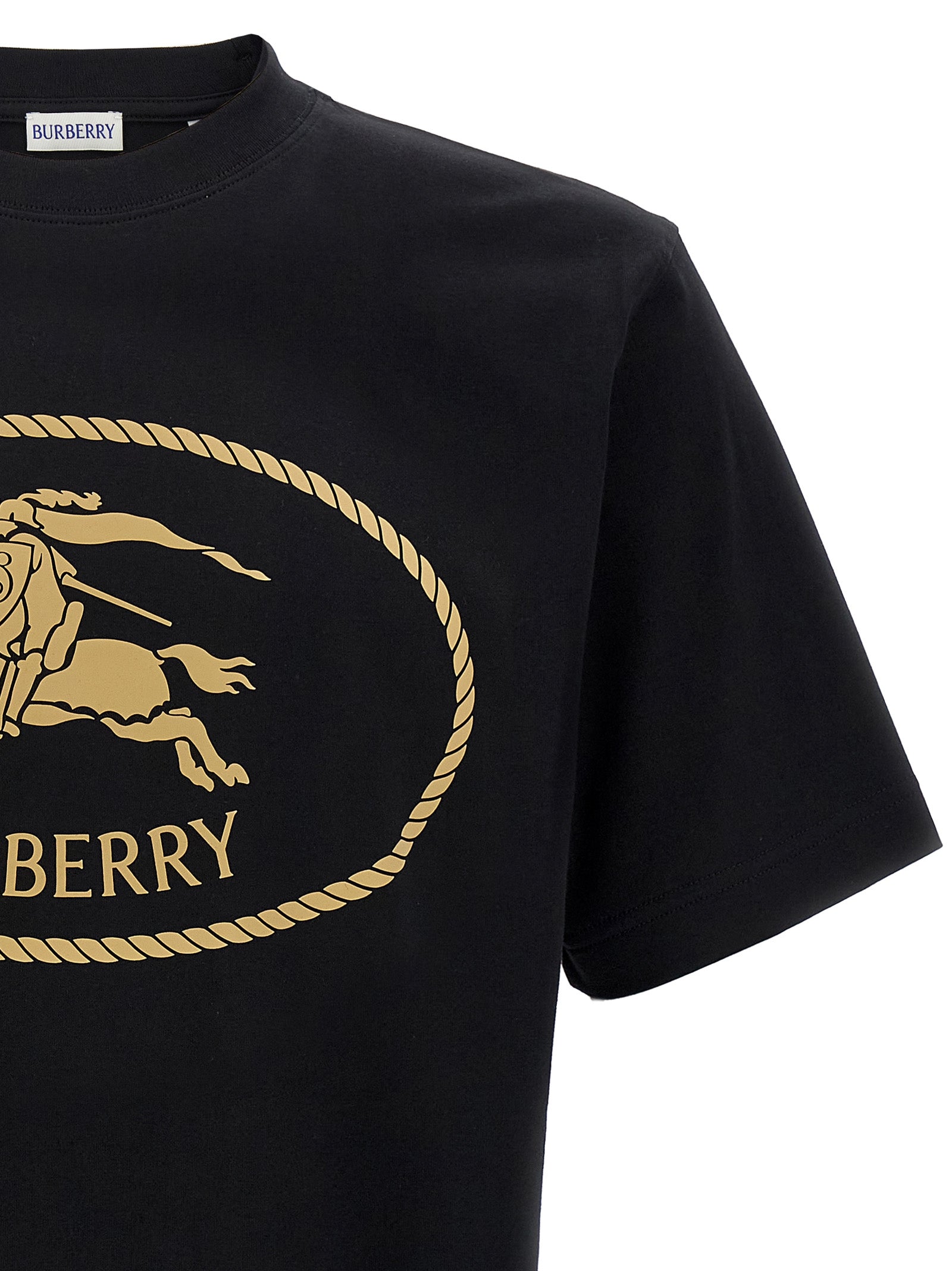 Burberry Black Cotton T-Shirt - Elevate Your Luxe Wardrobe