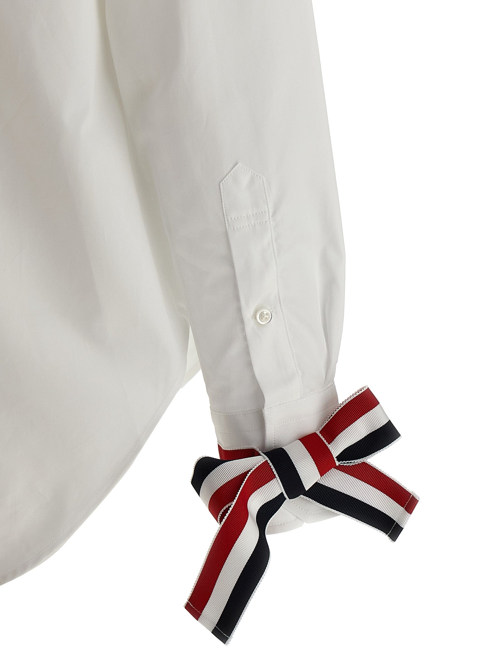 Thom Browne White Cotton Blouse - Modern Sophistication Redefined