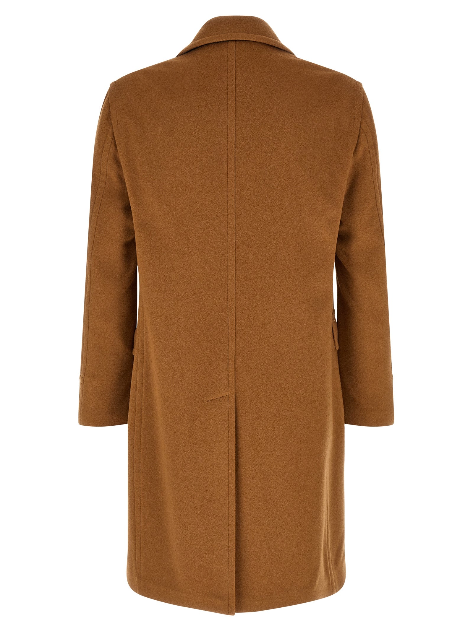 Experience the allure of the Tagliatore Brown Cashmere Coat, a testament to Italian craftsmanship, where luxurious cashmere meets timeless elegance for the discerning individual.
