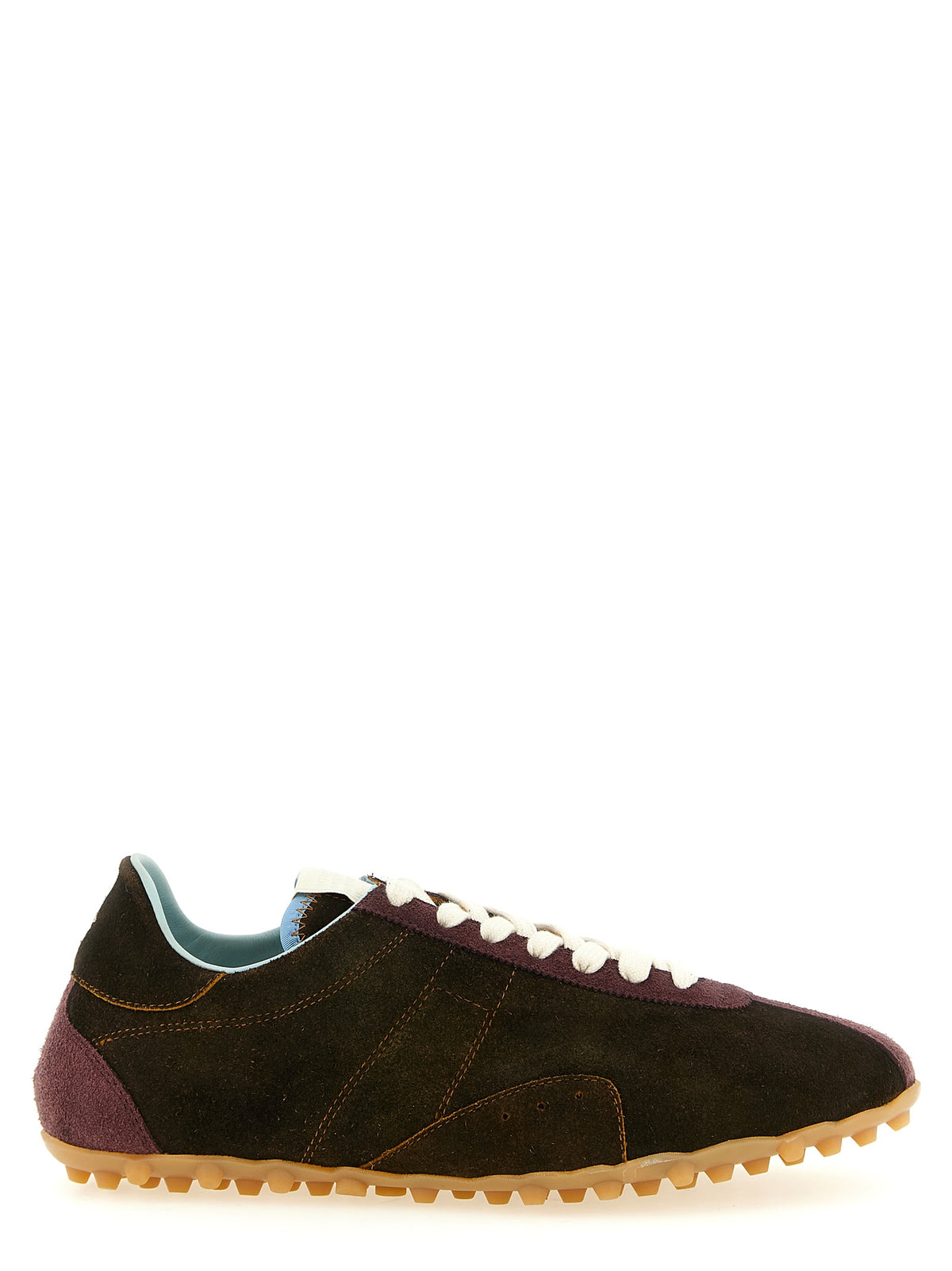 Experience the epitome of luxury with Maison Margiela's Brown Calfskin Athletic Sneakers, where artisanal craftsmanship meets contemporary elegance for the discerning individual.