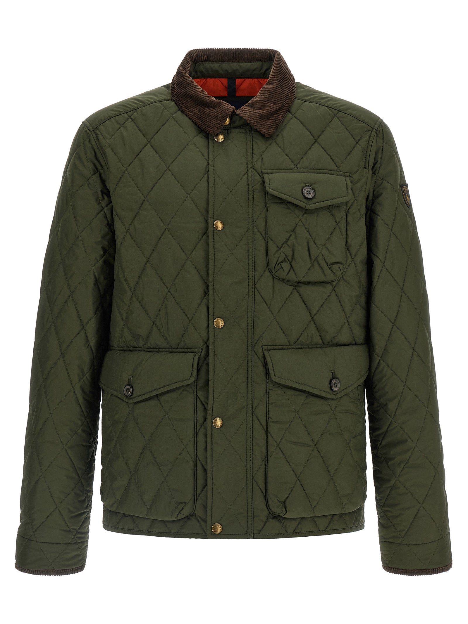 Elevate your wardrobe with the Polo Ralph Lauren Bicolor Polyester Full-Length Jacket, a masterpiece of diamond quilted elegance and luxurious detail, perfect for discerning tastes.