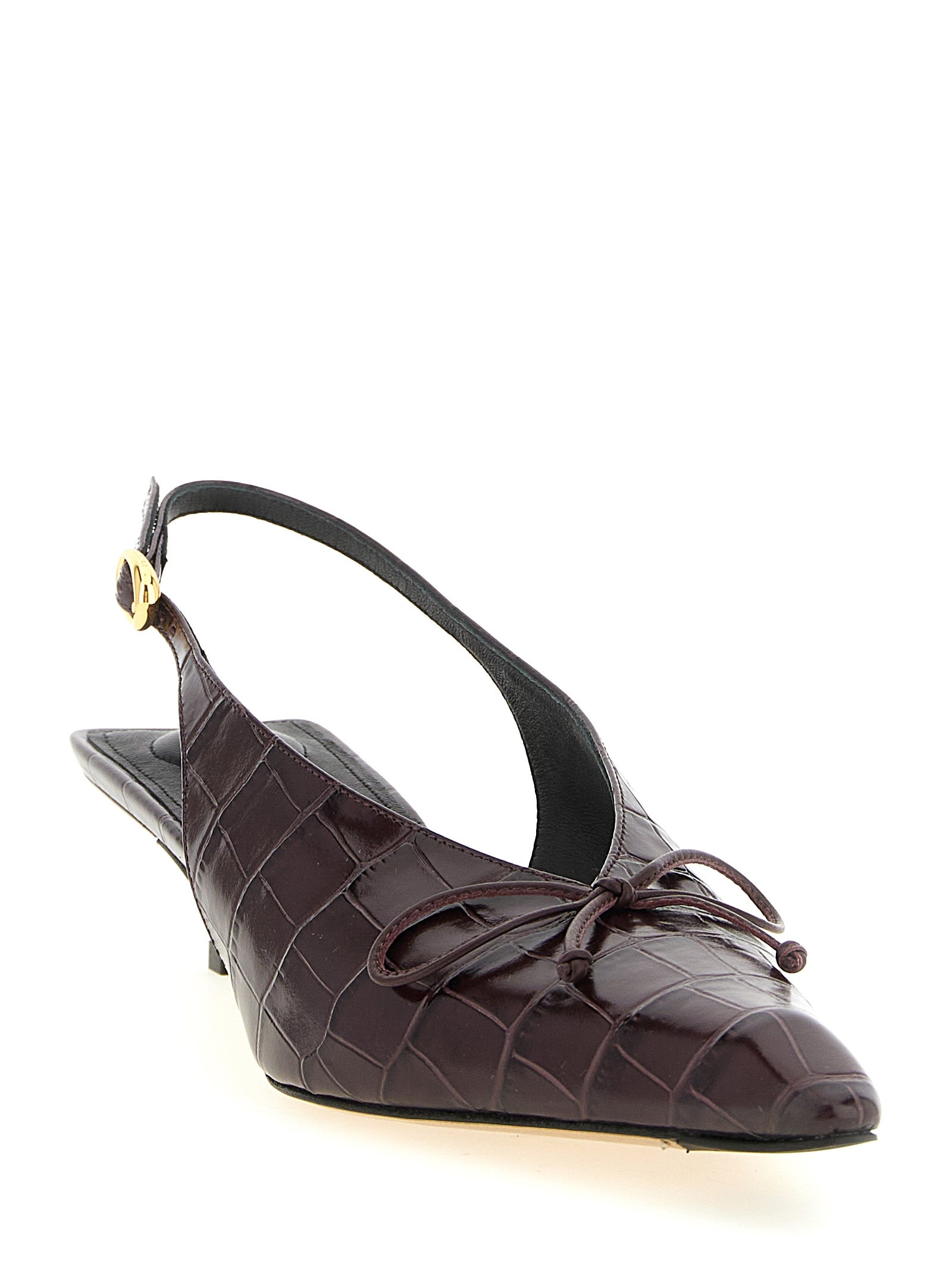Step into elegance with Jacquemus Bordeaux Calfskin Mid Heel Pumps, where glossy calfskin and sculptural design unite for a statement of refined luxury.