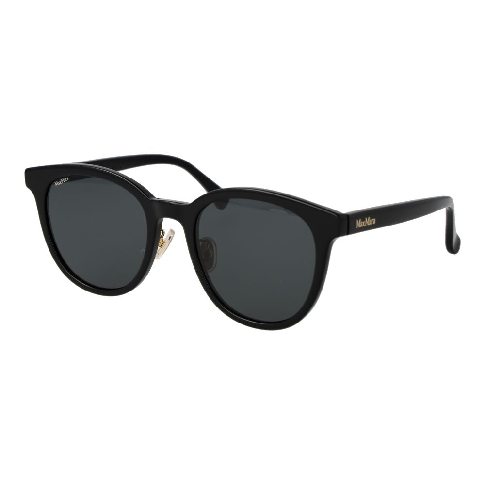 Indulge in the allure of Max Mara Black Acetate Sunglasses, where exquisite craftsmanship meets timeless elegance, perfect for the discerning individual.