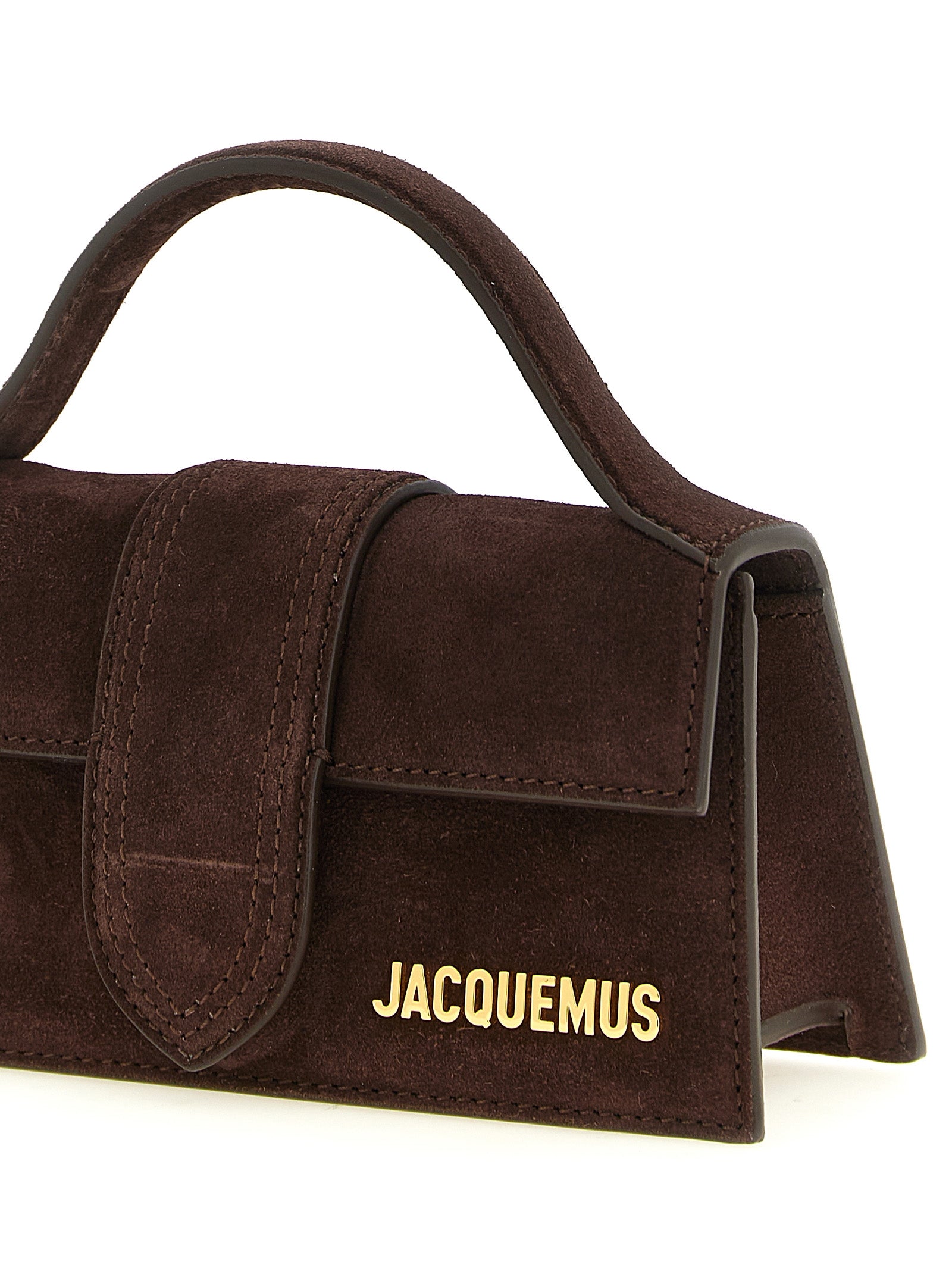 Indulge in the exquisite Jacquemus Brown Calfskin Handbag, a masterpiece of Italian craftsmanship that embodies geometric elegance and sophisticated allure.