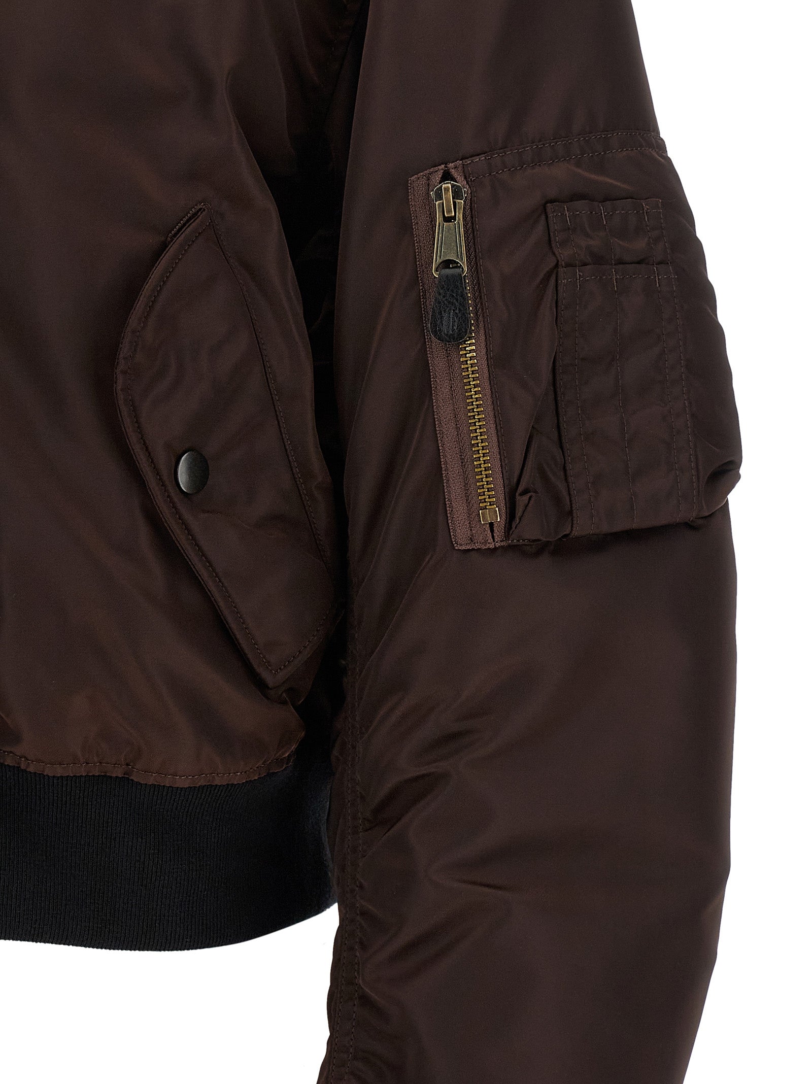 Maison Margiela Brown Polyamide Bomber