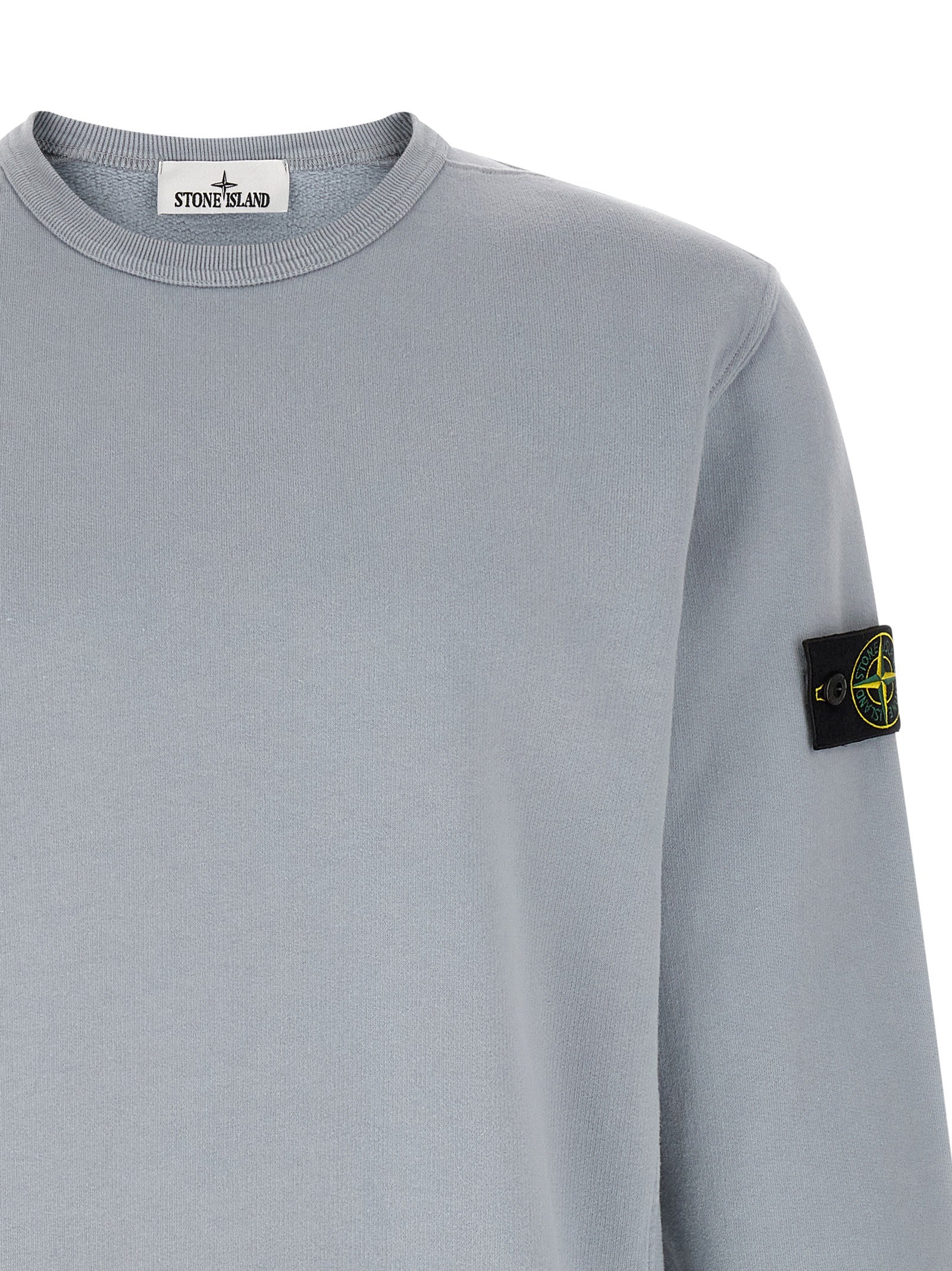 Stone Island Gray Cotton Sweatshirt