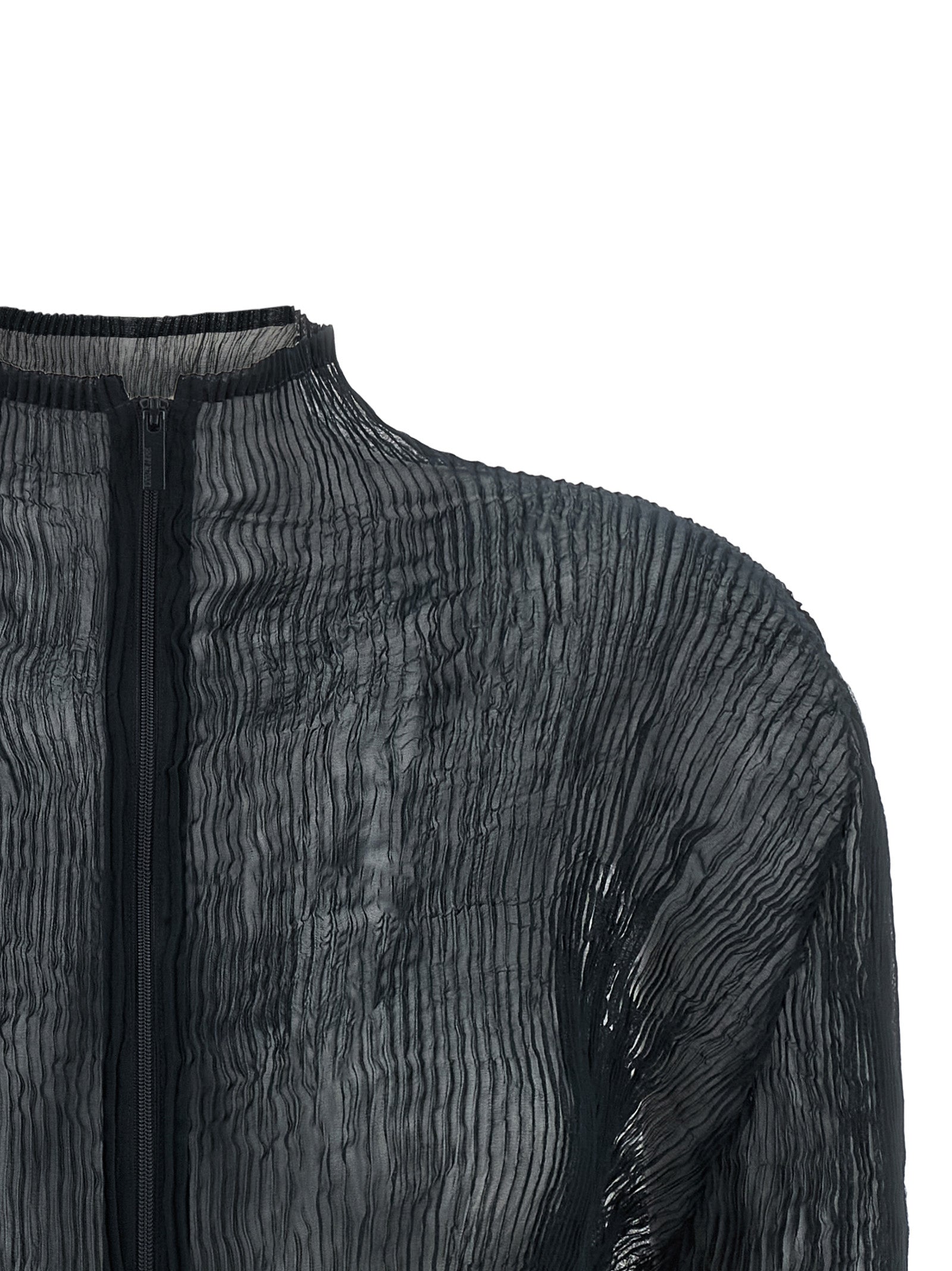 Issey Miyake Black Polyester Cardigan - Timeless Luxury Statement