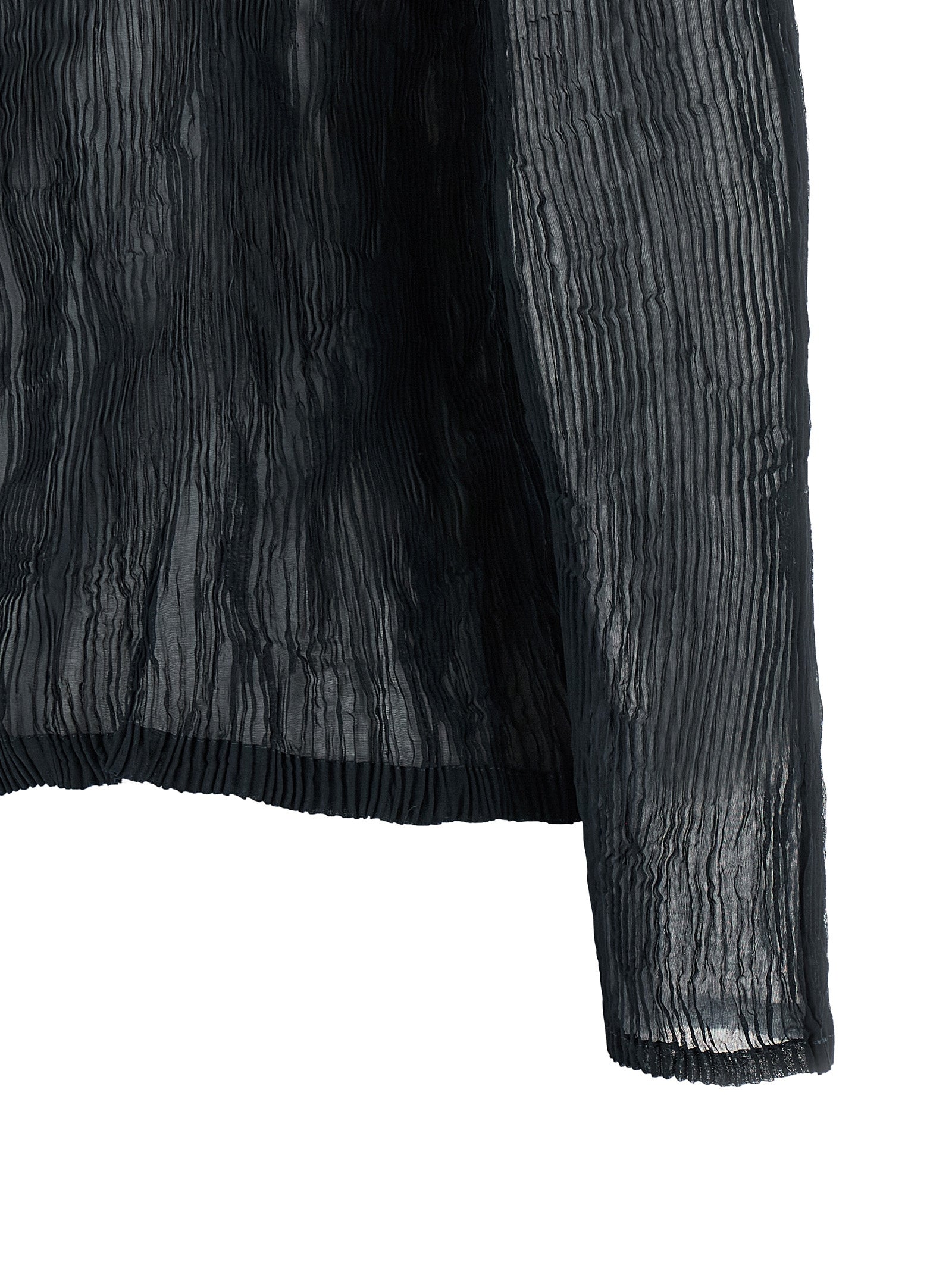 Issey Miyake Black Polyester Cardigan - Timeless Luxury Statement