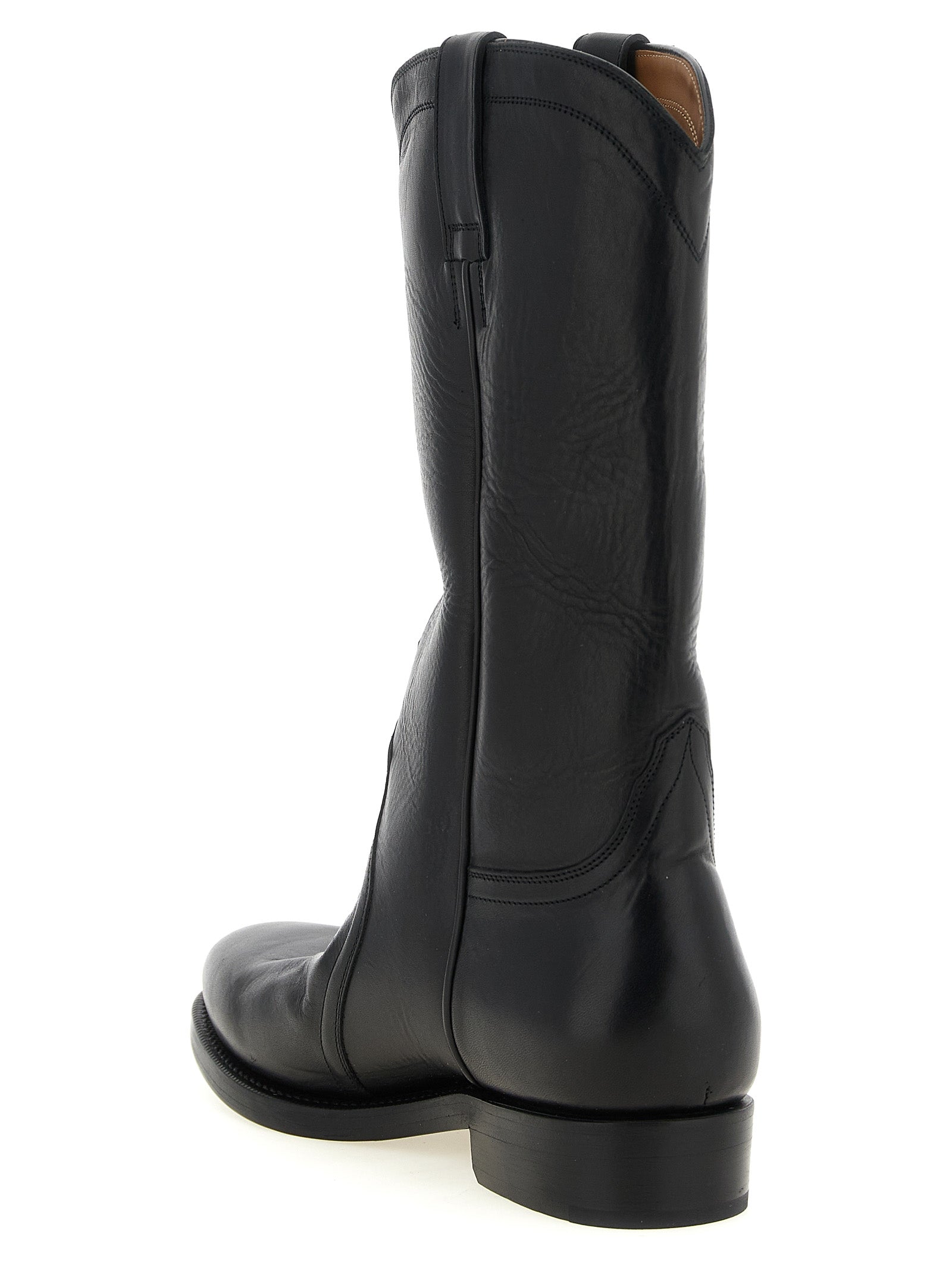 Jil Sander Black Calfskin Over The Knee