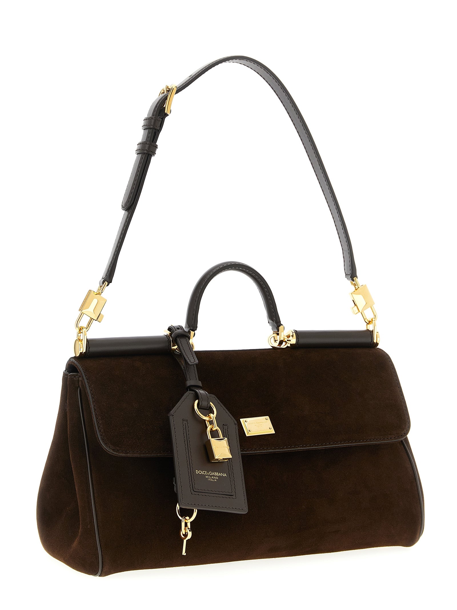 Dolce & Gabbana My Sicily Brown Calfskin Handbag - Timeless Elegance