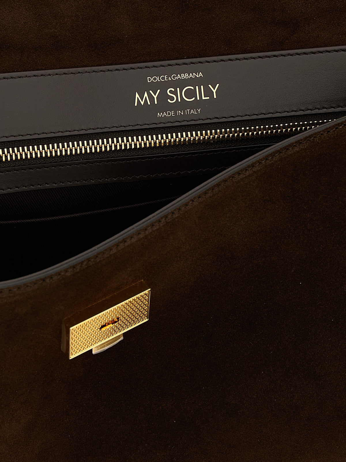 Dolce & Gabbana My Sicily Handbag in Brown Calfskin Luxury
