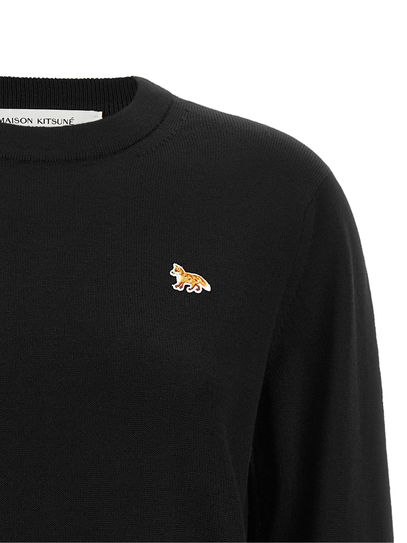 Maison Kitsuné Black Wool Cardigan - Effortless Luxury Redefined