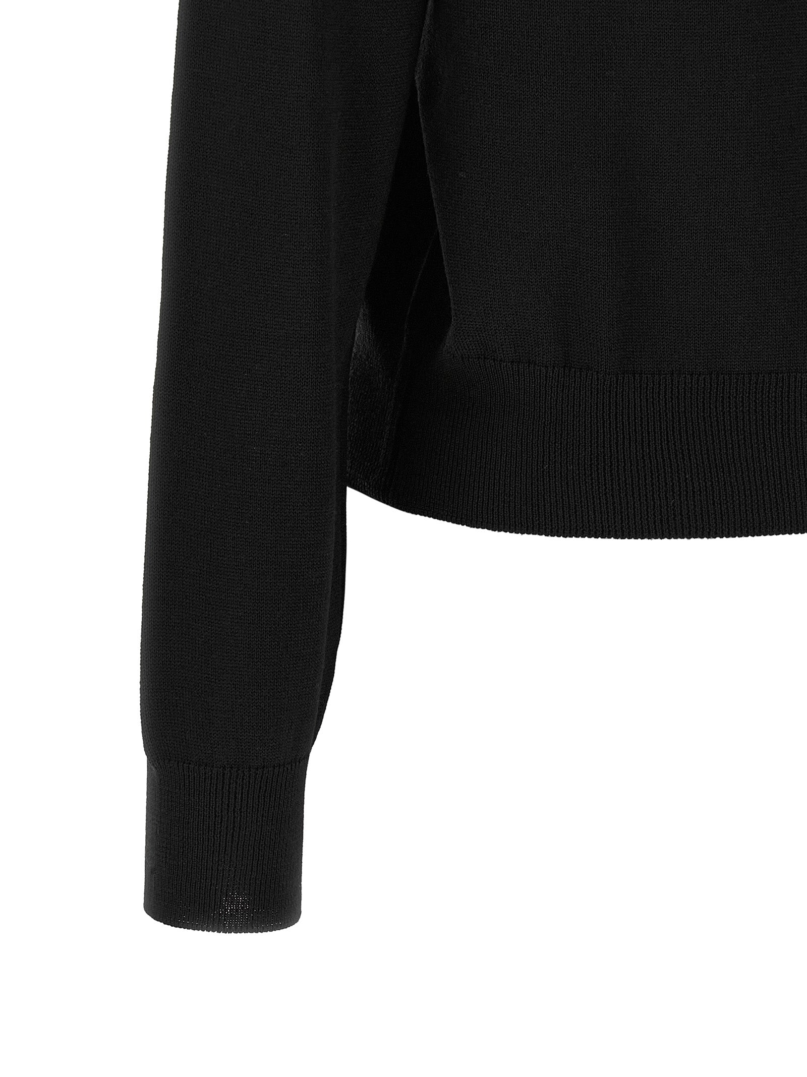 Maison Kitsuné Black Wool Cardigan - Effortless Luxury Redefined