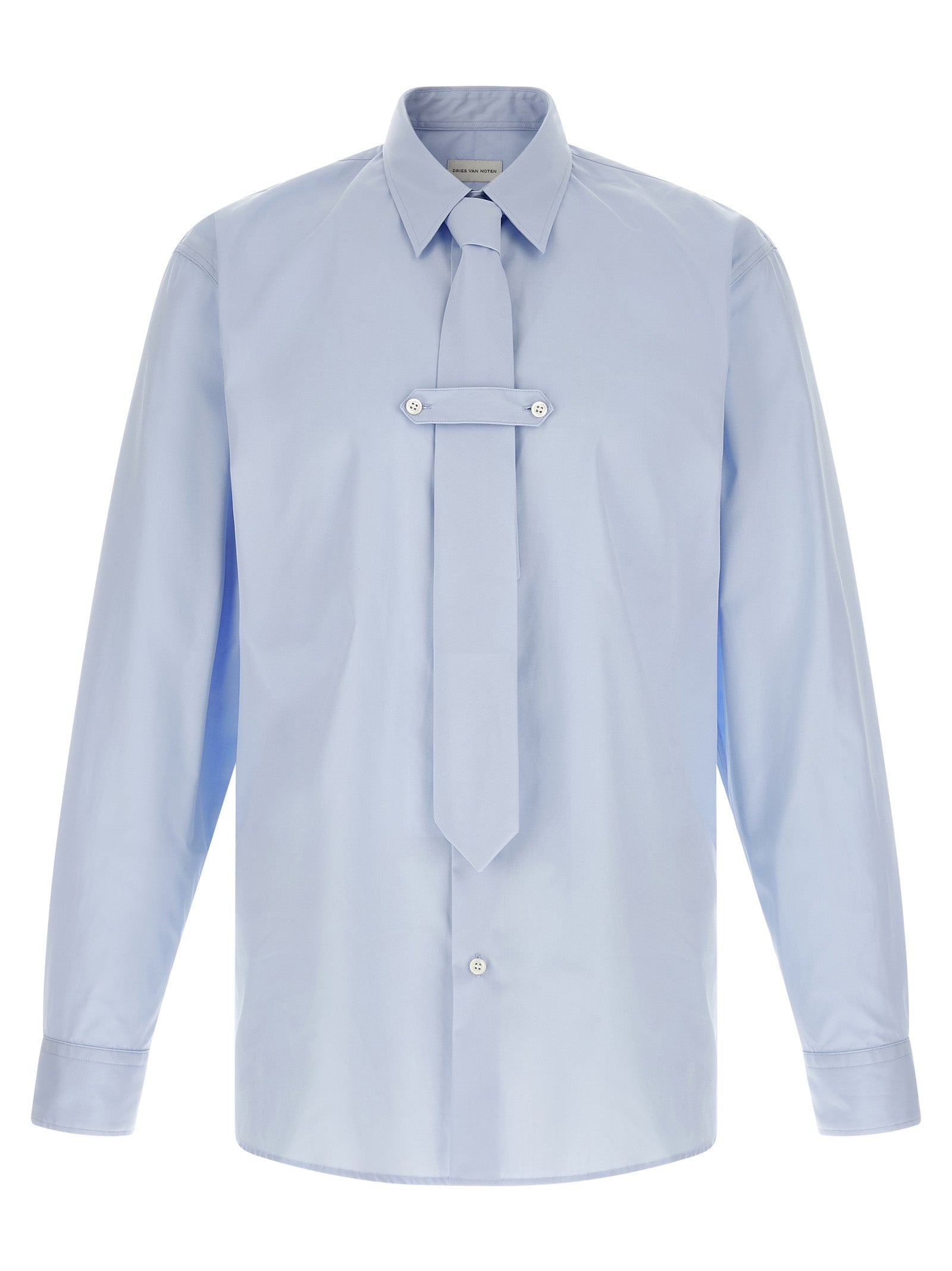 Dries Van Noten Blue Cotton Blouse - Timeless Elegance Redefined