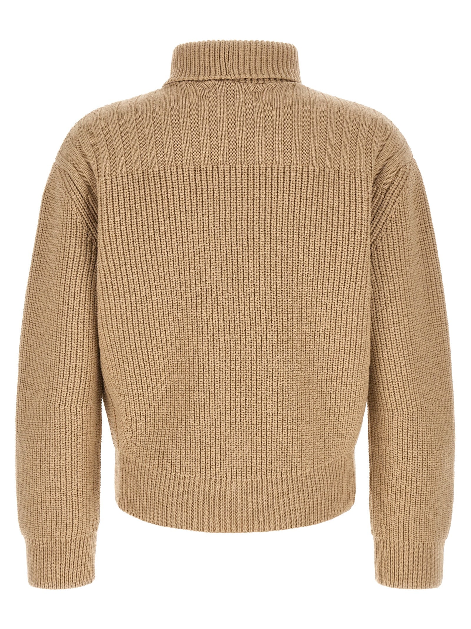 Dries Van Noten Beige Wool Cardigan - Timeless Luxury Elegance