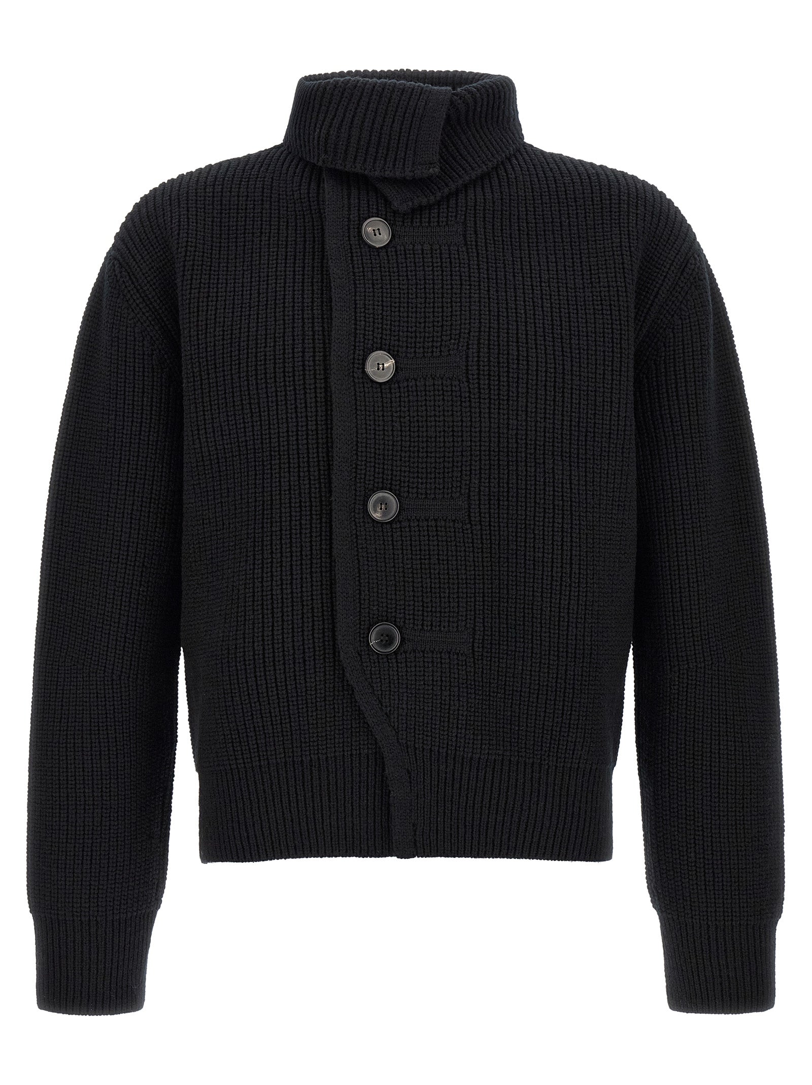 Dries Van Noten Blue Wool Cardigan - Timeless Luxury Elegance