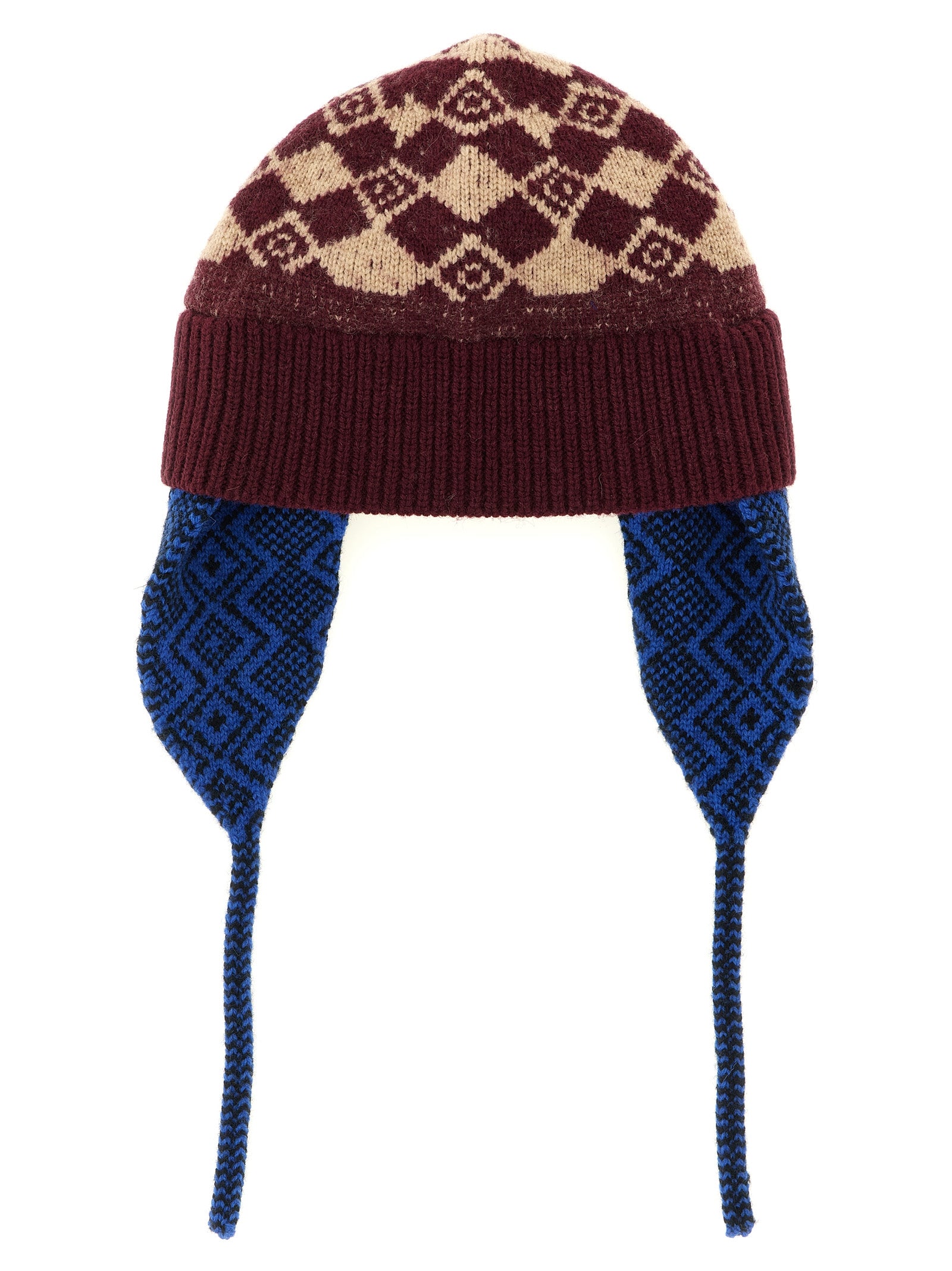 Dries Van Noten Bordeaux Wool Ear Muffs - Exquisite Winter Elegance