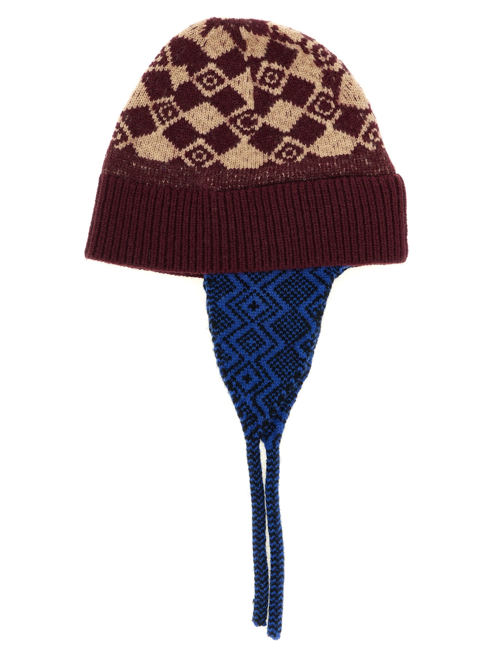Dries Van Noten Bordeaux Wool Ear Muffs - Exquisite Winter Luxury