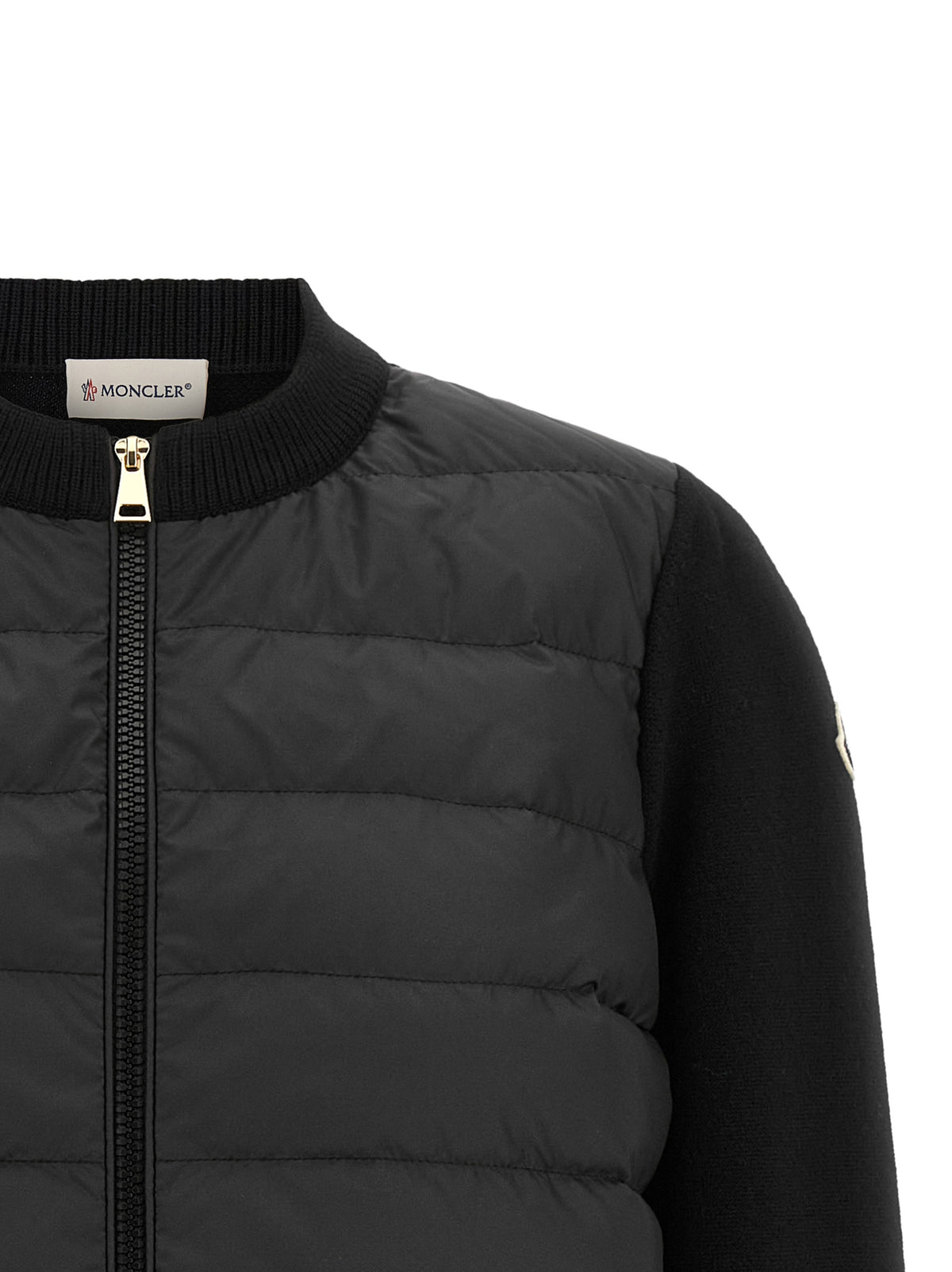 Moncler Black Cardigan - Luxe Hybrid Design for Elevated Style