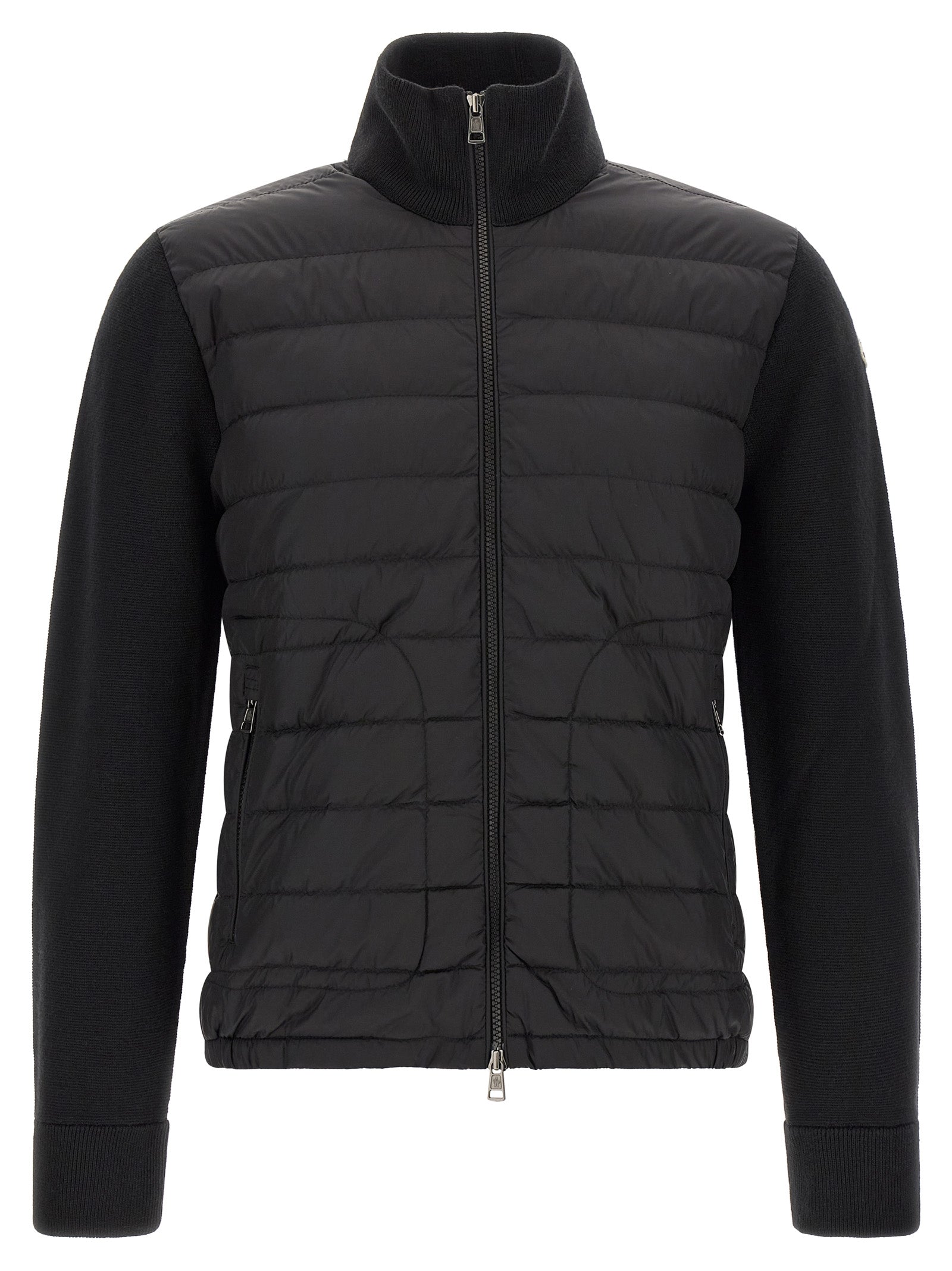 Moncler Black Polyamide Cardigan - Elevate Your Wardrobe