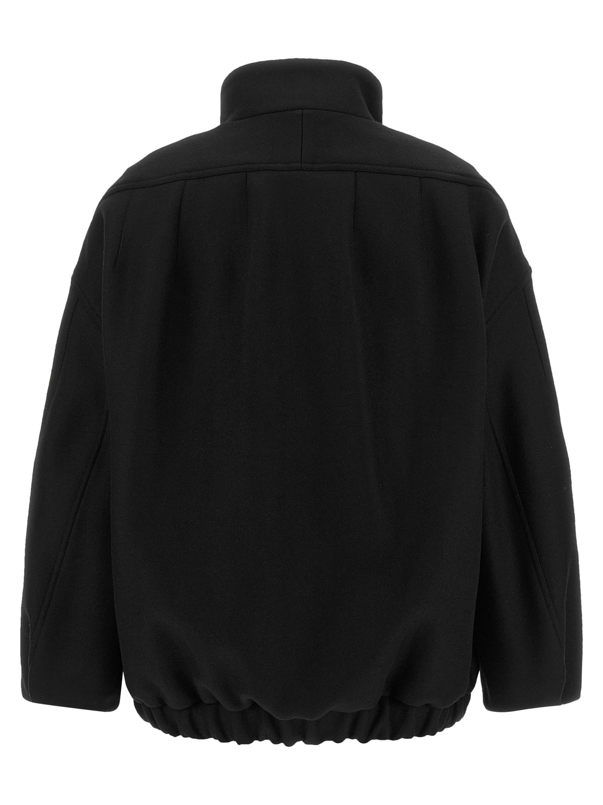 Elevate your style with the Dries Van Noten Black Wool Bomber, a luxurious blend of wool and polyamide, designed for those who appreciate avant-garde sophistication and timeless elegance.