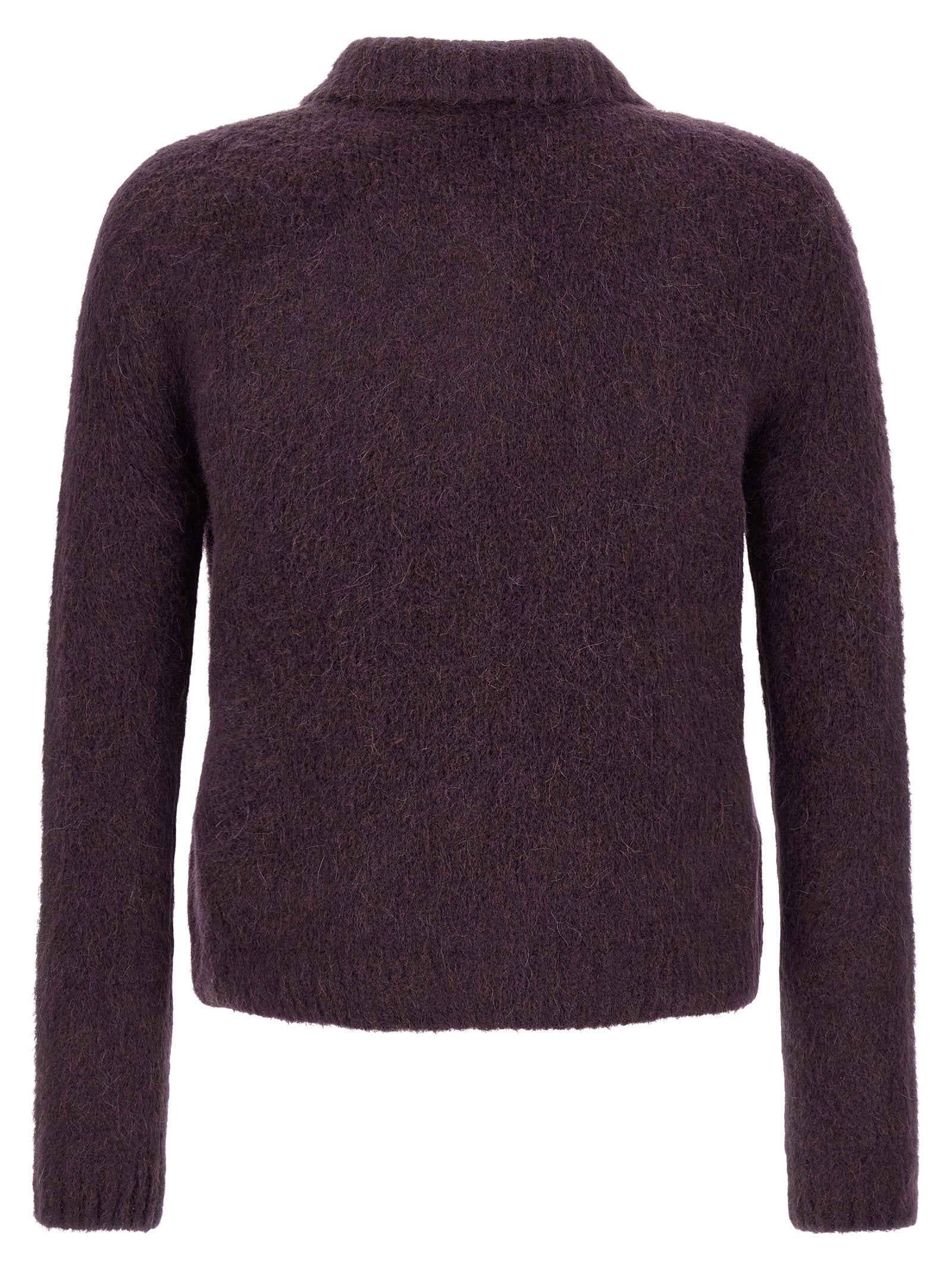 Dries Van Noten Purple Wool Cardigan