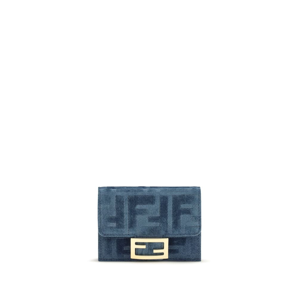 Fendi Blue Cotton Wallet - Timeless Luxury for Discerning Tastes