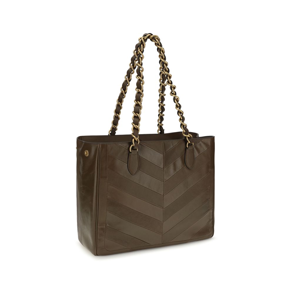 Valentino Garavani Brown Calf Leather Shoulder Bag - Luxury Redefined