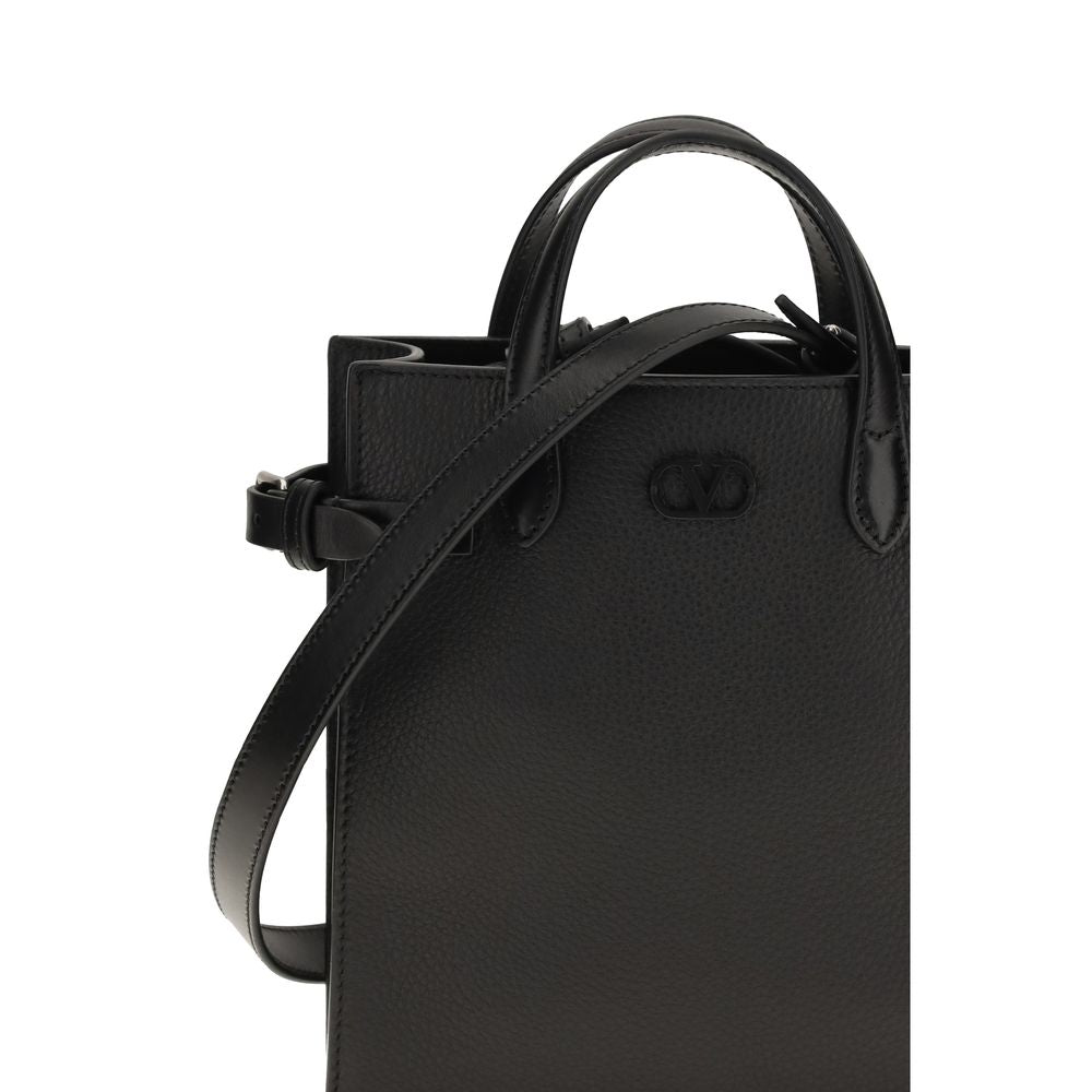 Valentino Garavani Black Calf Leather Shoulder Bag - Timeless Elegance