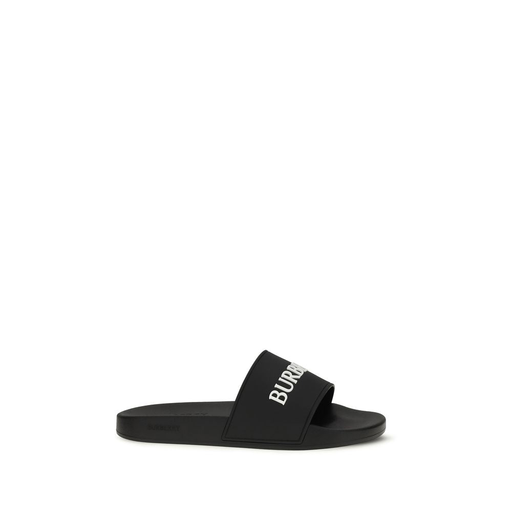 Burberry Black Rubber Sandals - Timeless Elegance in Comfort