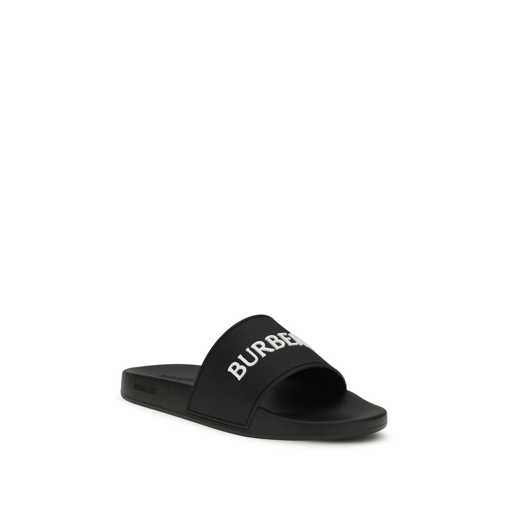 Burberry Black Rubber Sandals - Timeless Luxury Footwear