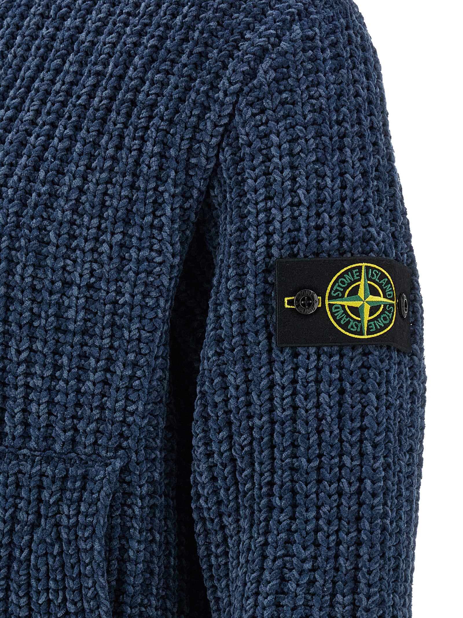Stone Island Blue Cotton Cardigan - Timeless Luxury Craftsmanship