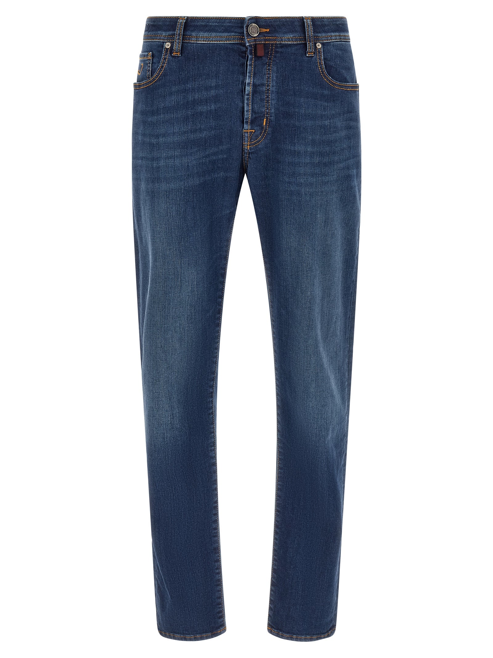 Jacob Cohen Blue Cotton Straight-Leg Jeans - Timeless Luxury Fashion