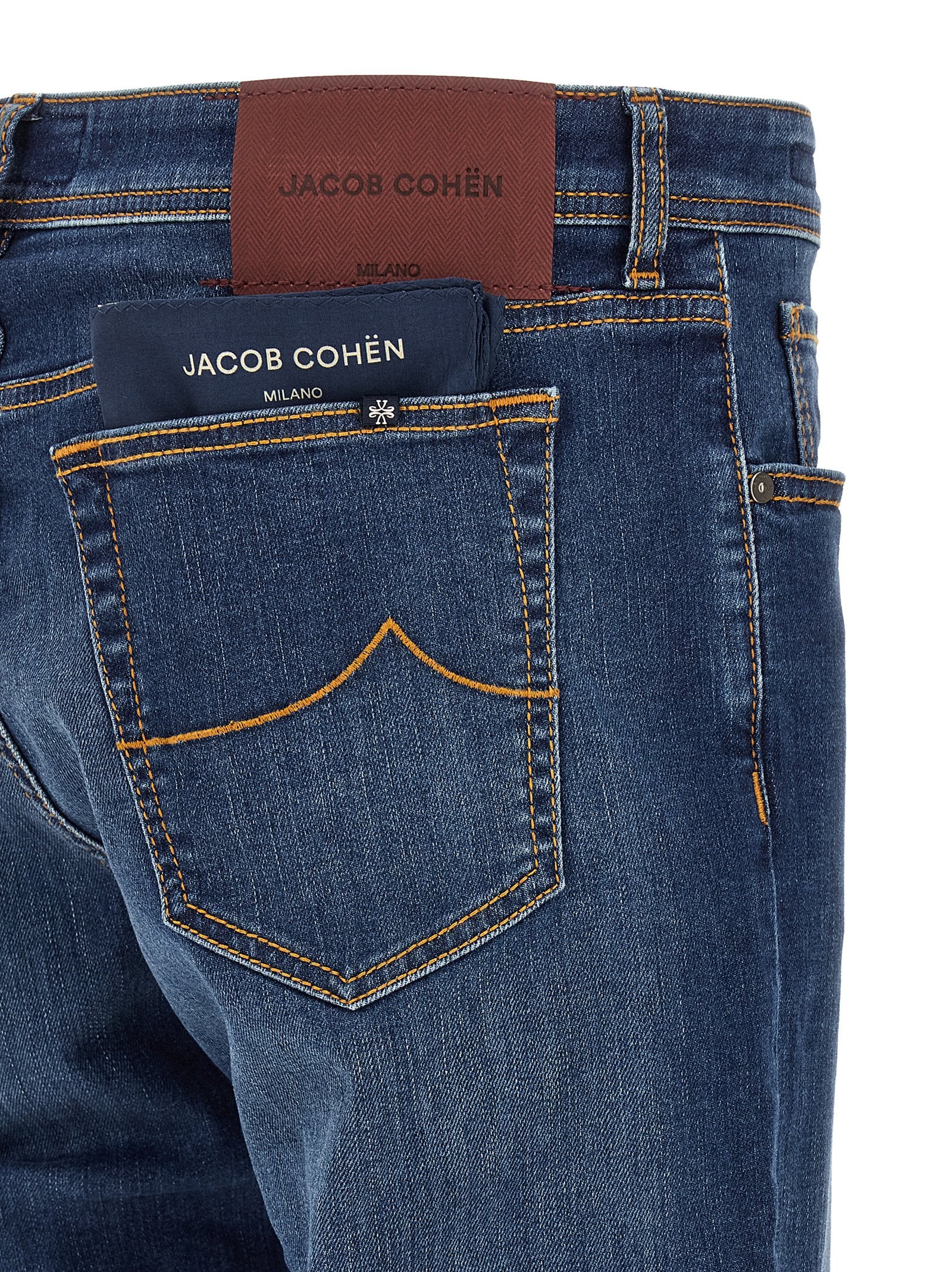 Jacob Cohen Blue Cotton Straight-Leg Jeans - Timeless Luxury