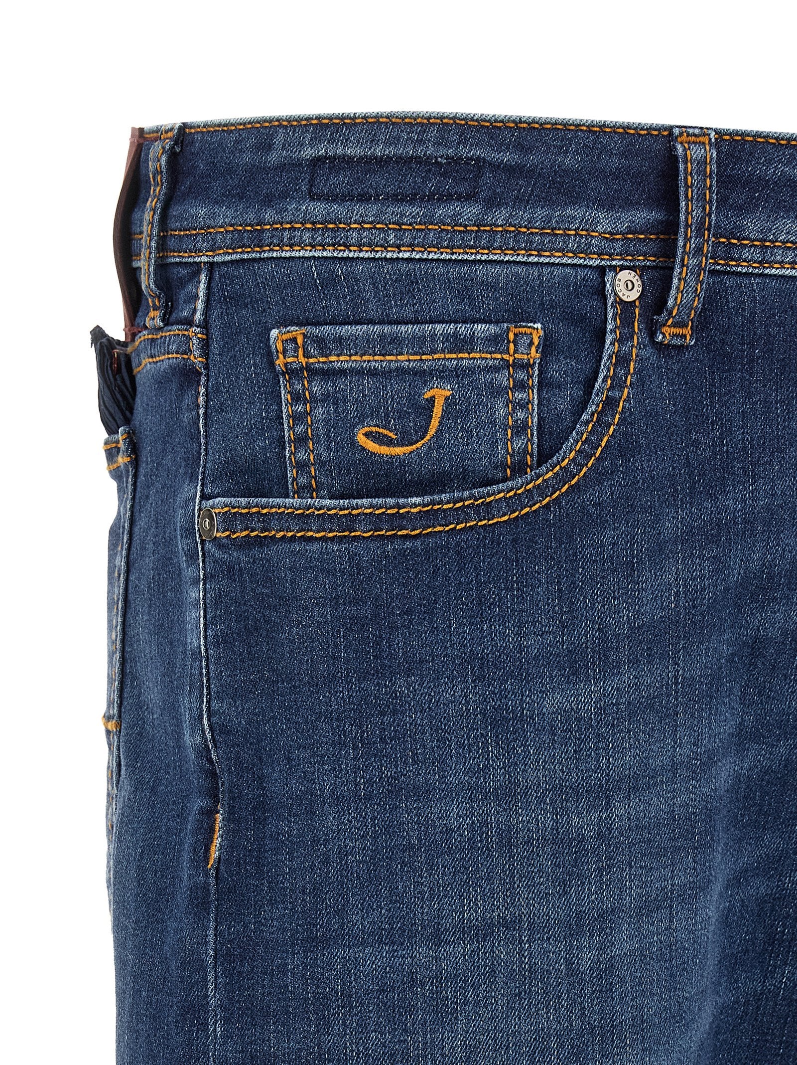 Jacob Cohen Blue Cotton Straight-Leg Jeans - Timeless Luxury